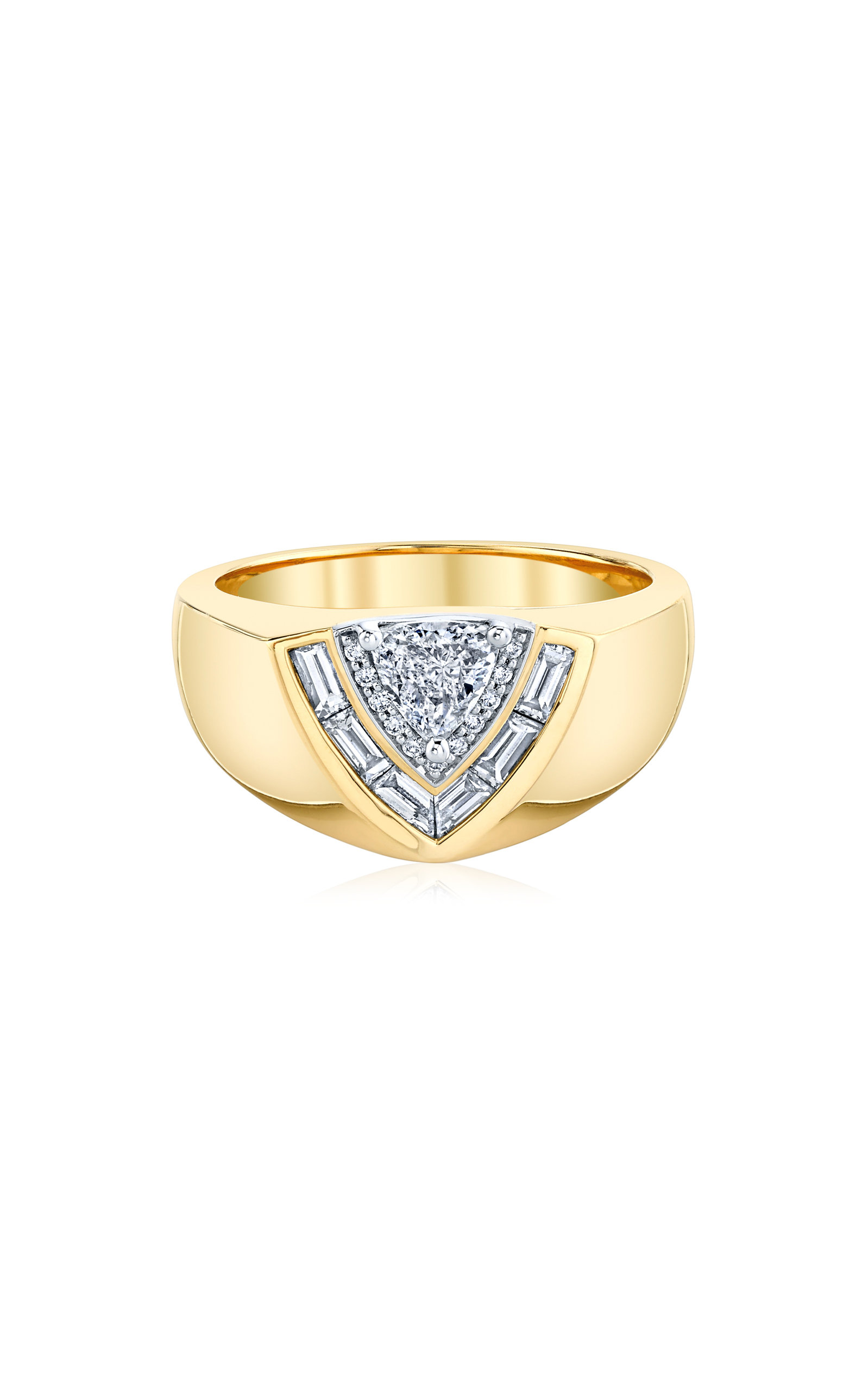 Emily P. Wheeler Women's Tiered 18K Yellow Gold Diamond Signet Ring