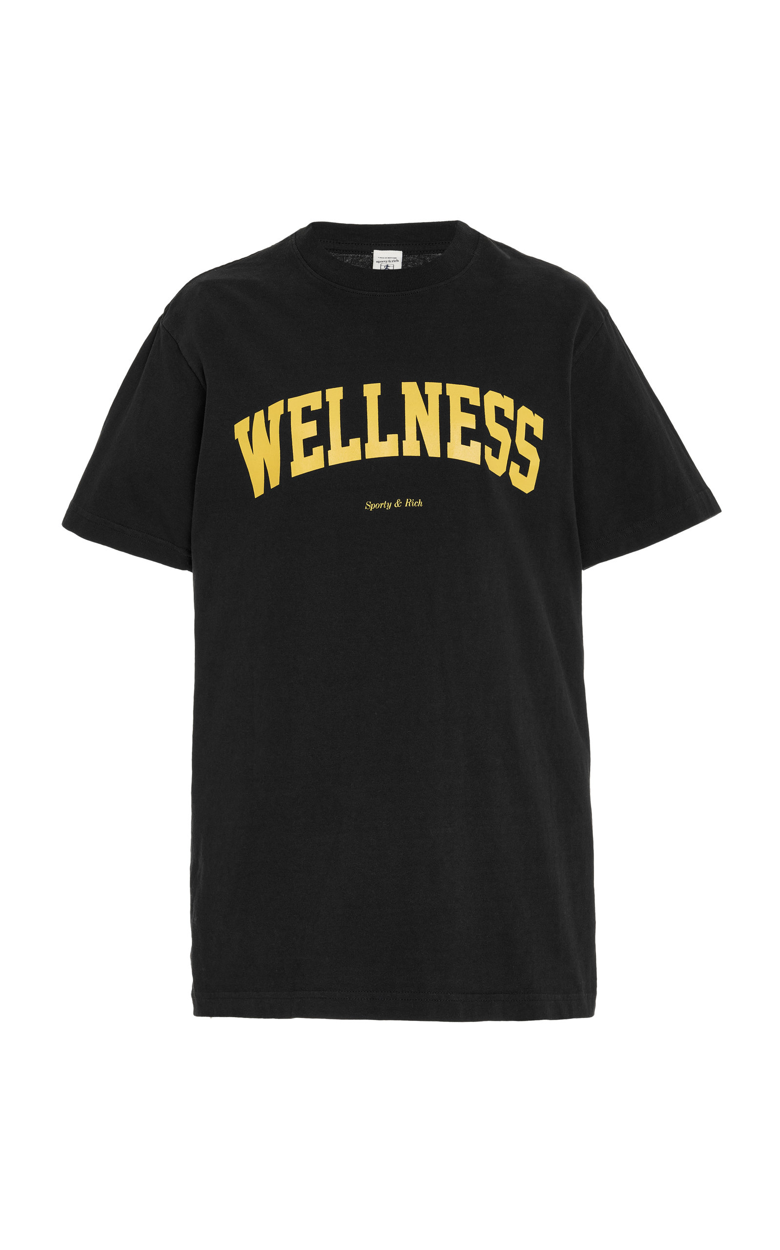 Sporty & Rich - Women's Wellness Ivy Cotton T-Shirt - Black - Moda Operandi