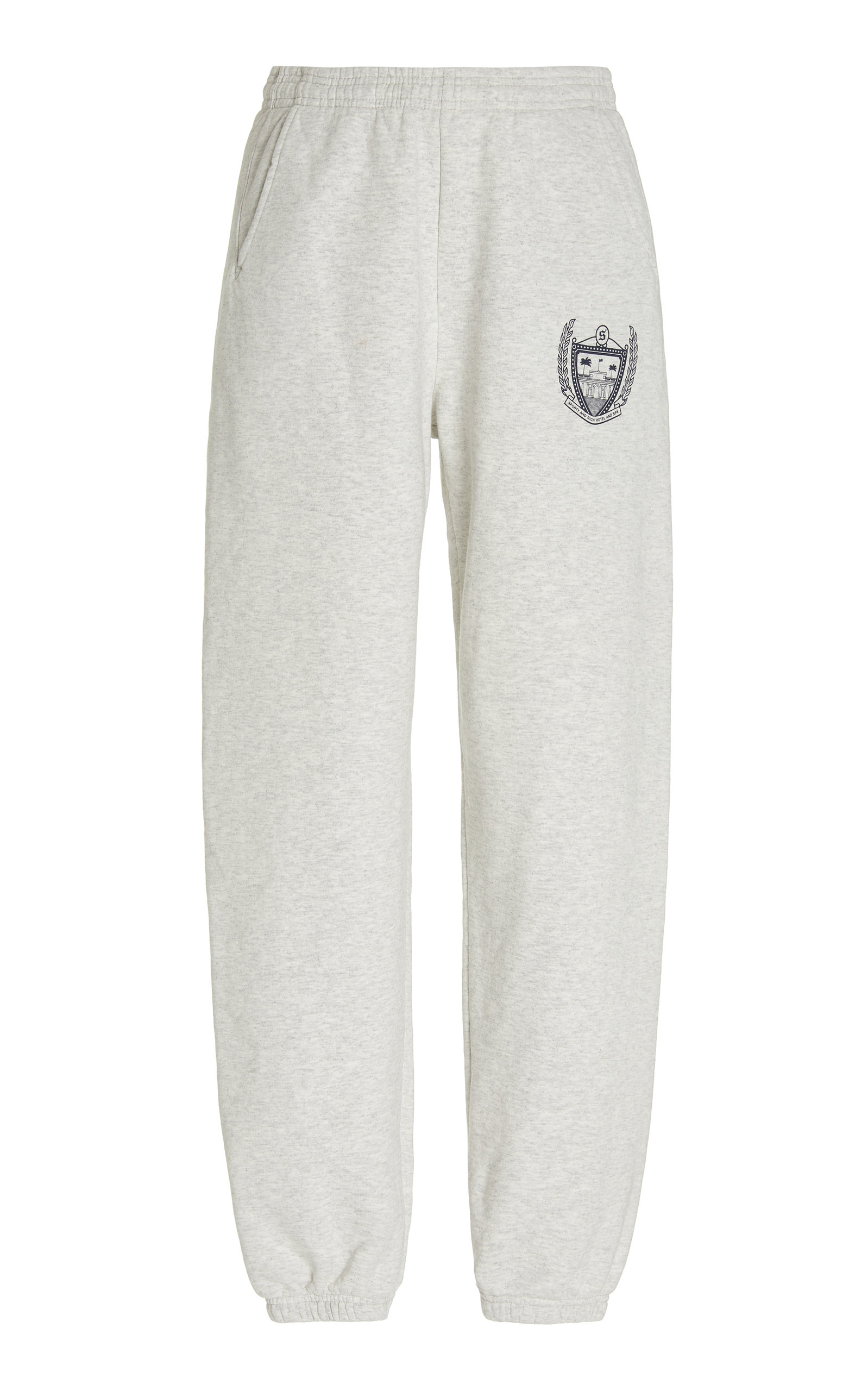 Sporty & Rich - Women's Beverly Hills Cotton Sweatpants - Grey - Moda Operandi