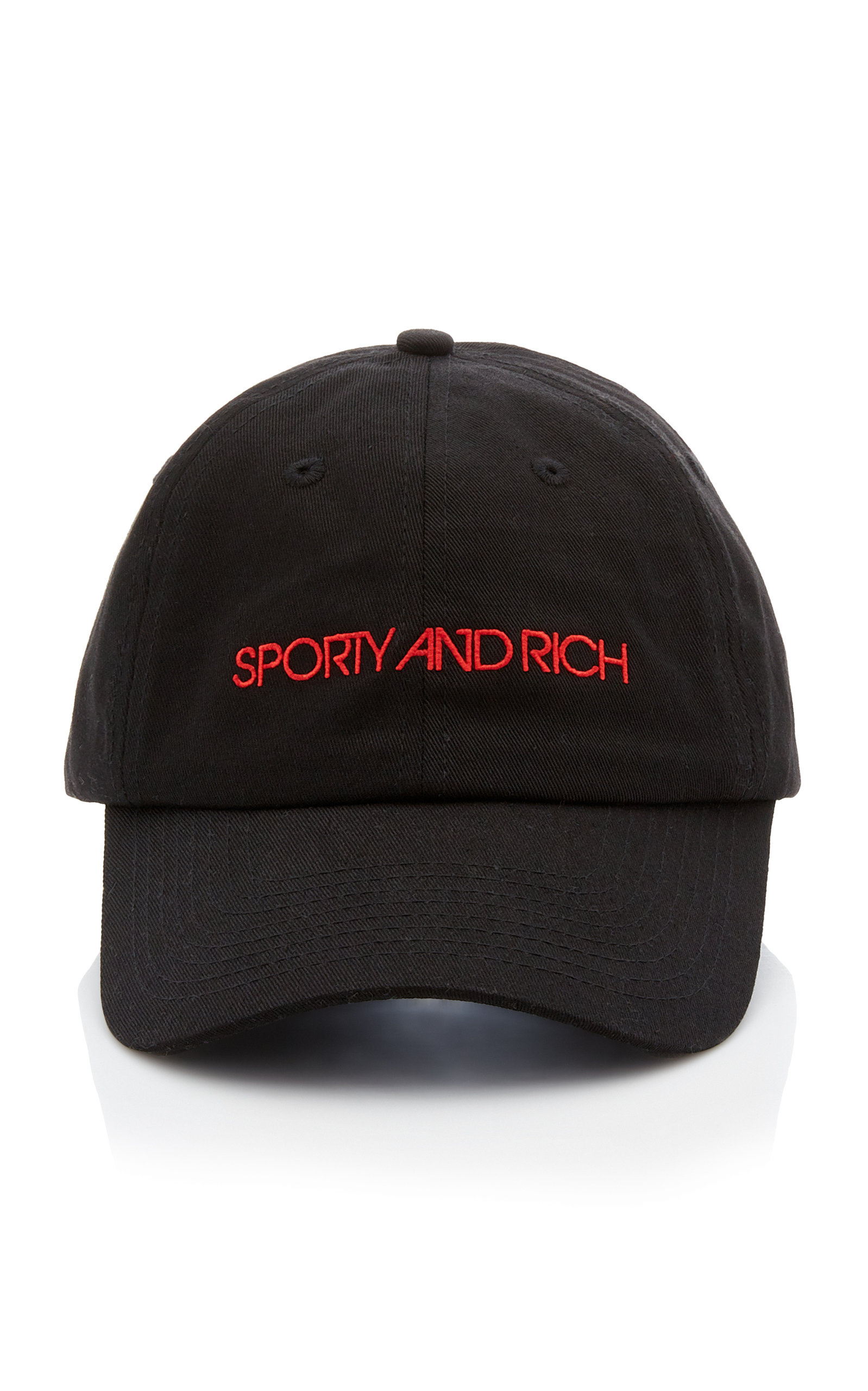 Sporty & Rich - Women's Disco Cotton Baseball Hat - Black - Moda Operandi