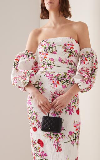 Convertible Floral Cotton-Blend Off-The-Shoulder Gown展示图