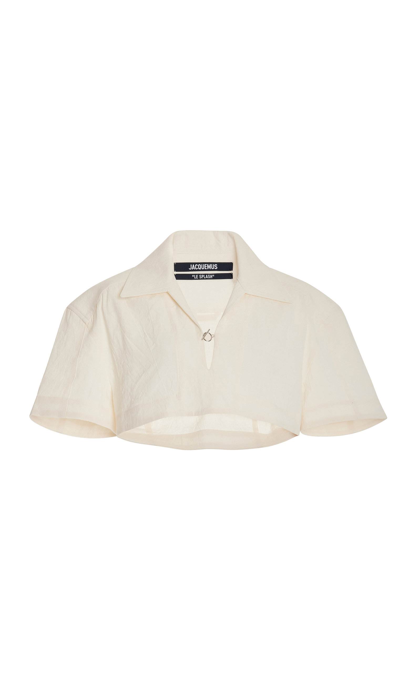 Jacquemus Women's Le Bebi Hemp-Cotton Cropped Shirt