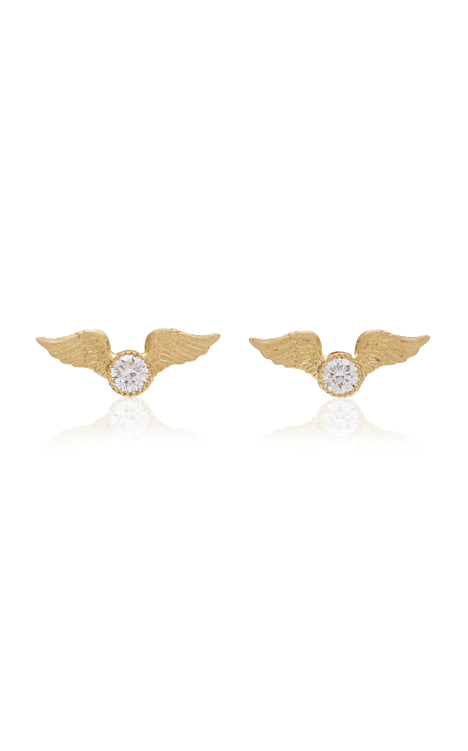 Anthony Lent Women's Tiny Flying Diamond 18K Yellow Gold Diamond Earrings