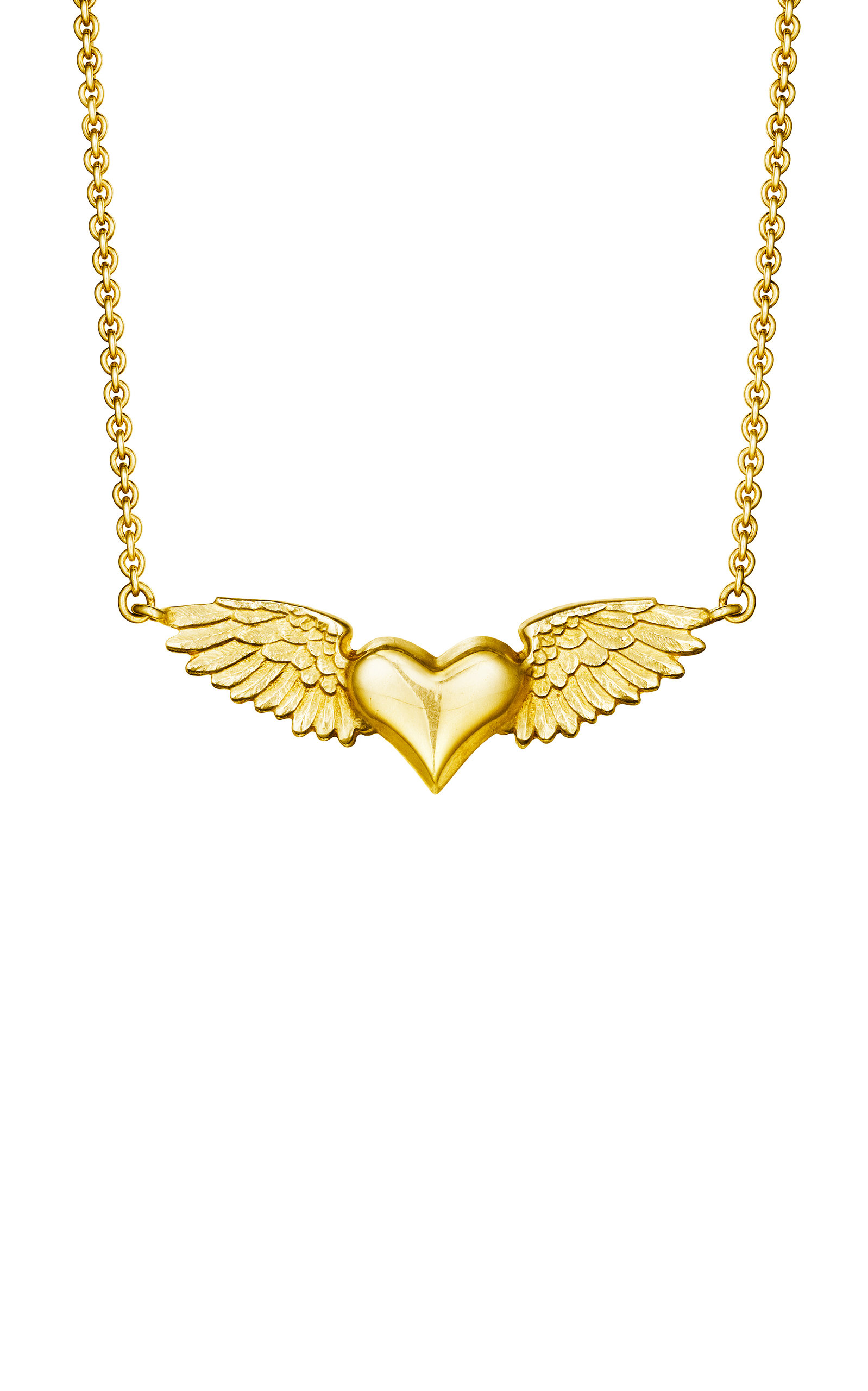 Anthony Lent Women's Flying Heart 18K Yellow Gold Necklace