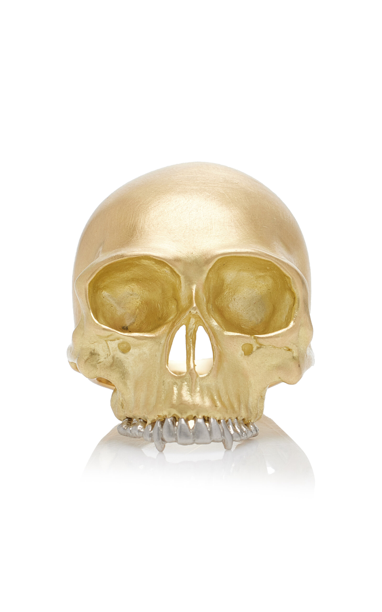 Anthony Lent Women's Skull 18K Yellow Gold Ring