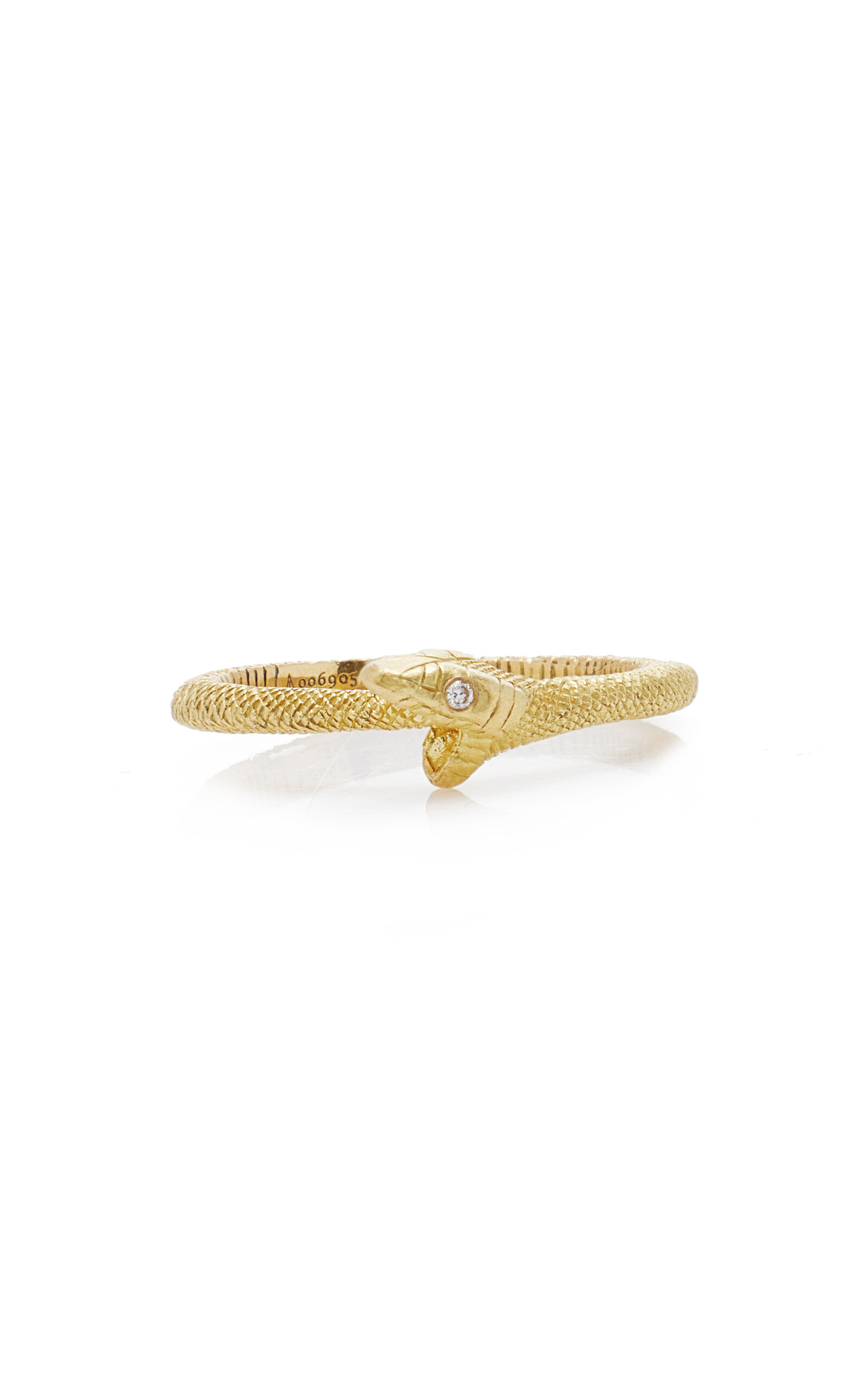 Anthony Lent Women's Ouroboros Snake 18K Yellow Gold Diamond Ring