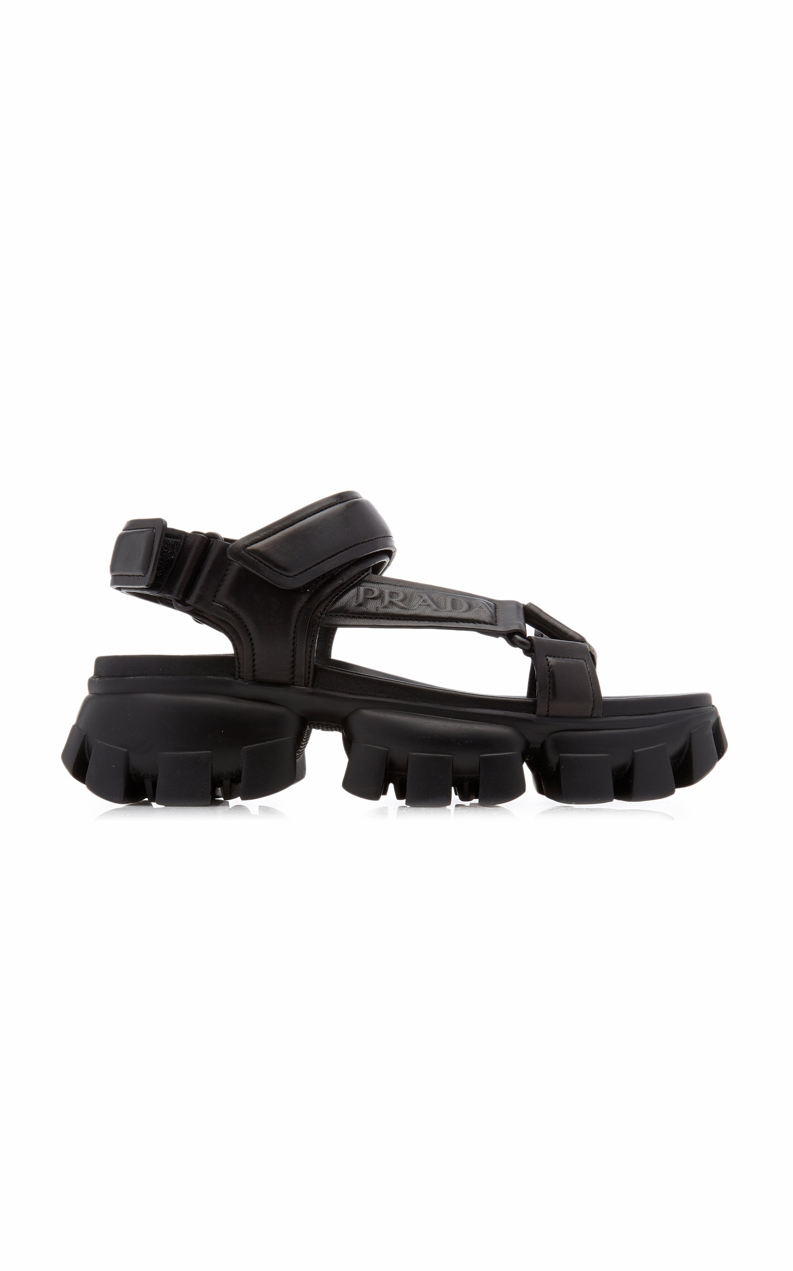 Prada - Leather Sandals - Black - IT 37 - Moda Operandi