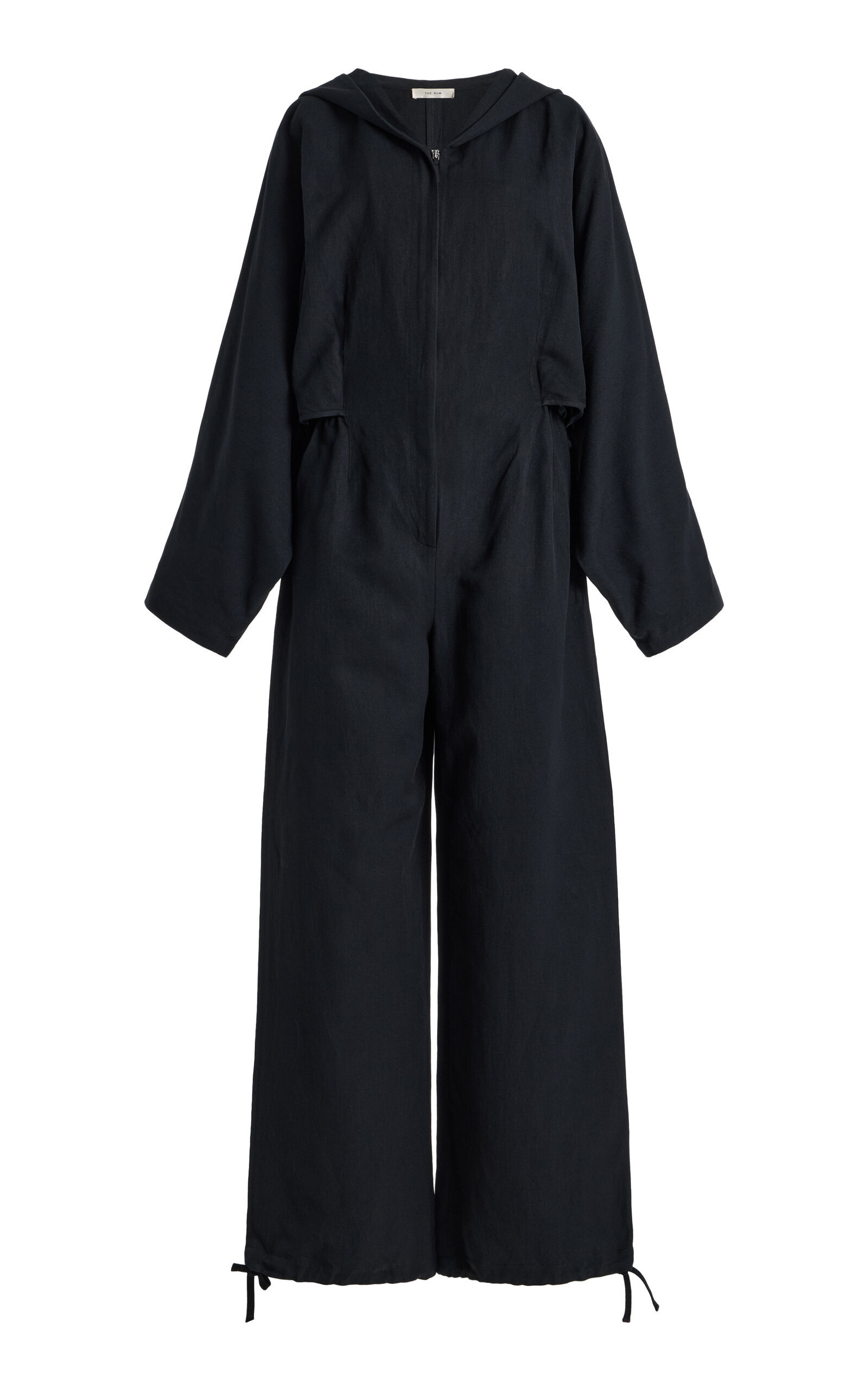 The Row Simona Silk-Linen Jumpsuit