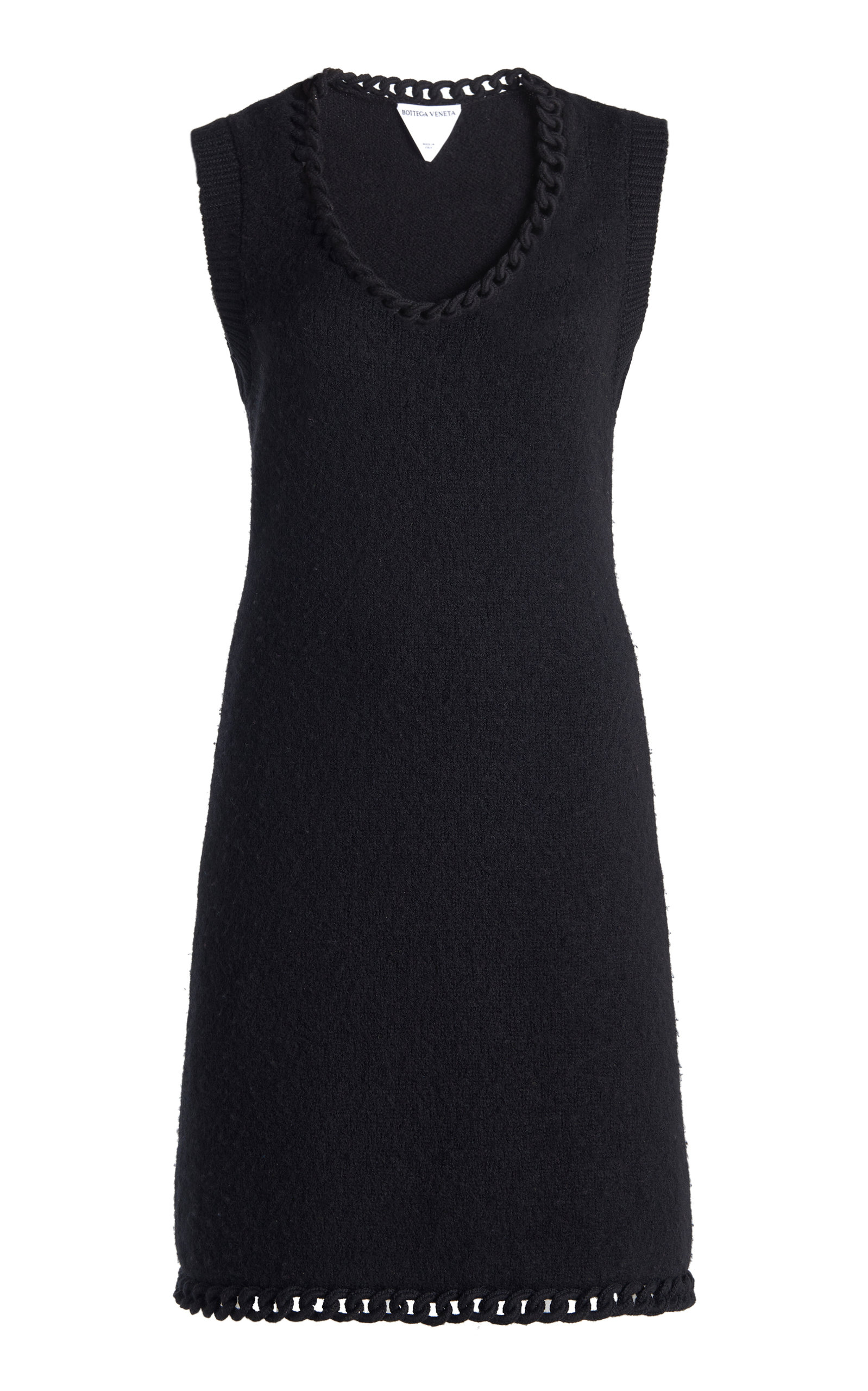Bottega Veneta Women's Chain-Detailed Wool Knit Mini Dress