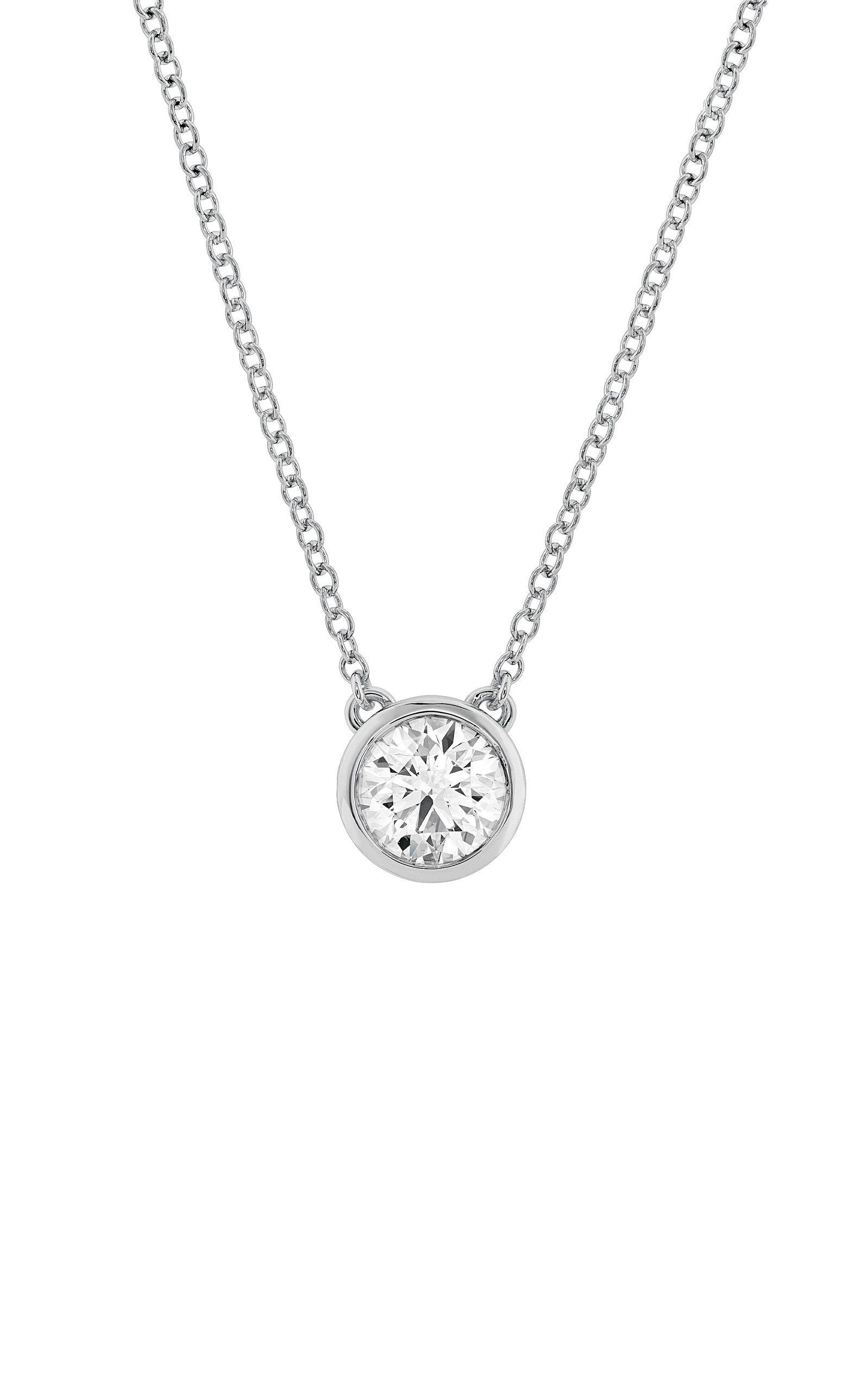 Hearts On Fire - Women's HOF Classic 18K White Gold Diamond Necklace - White - Moda Operandi