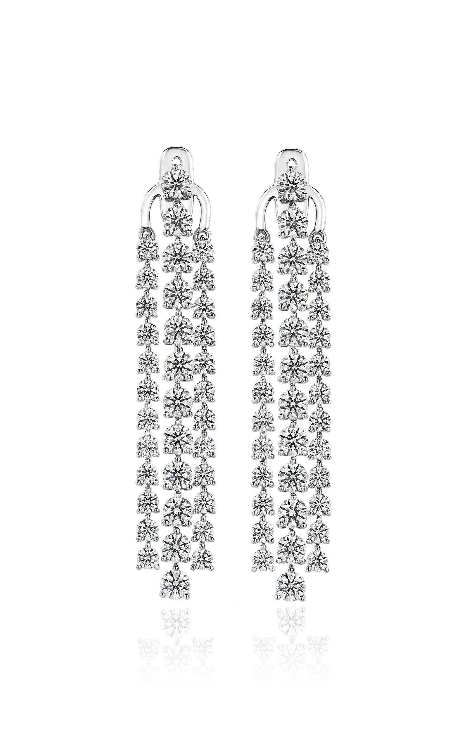 Hearts On Fire Women's Cascade 18K White Gold Diamond Earrings