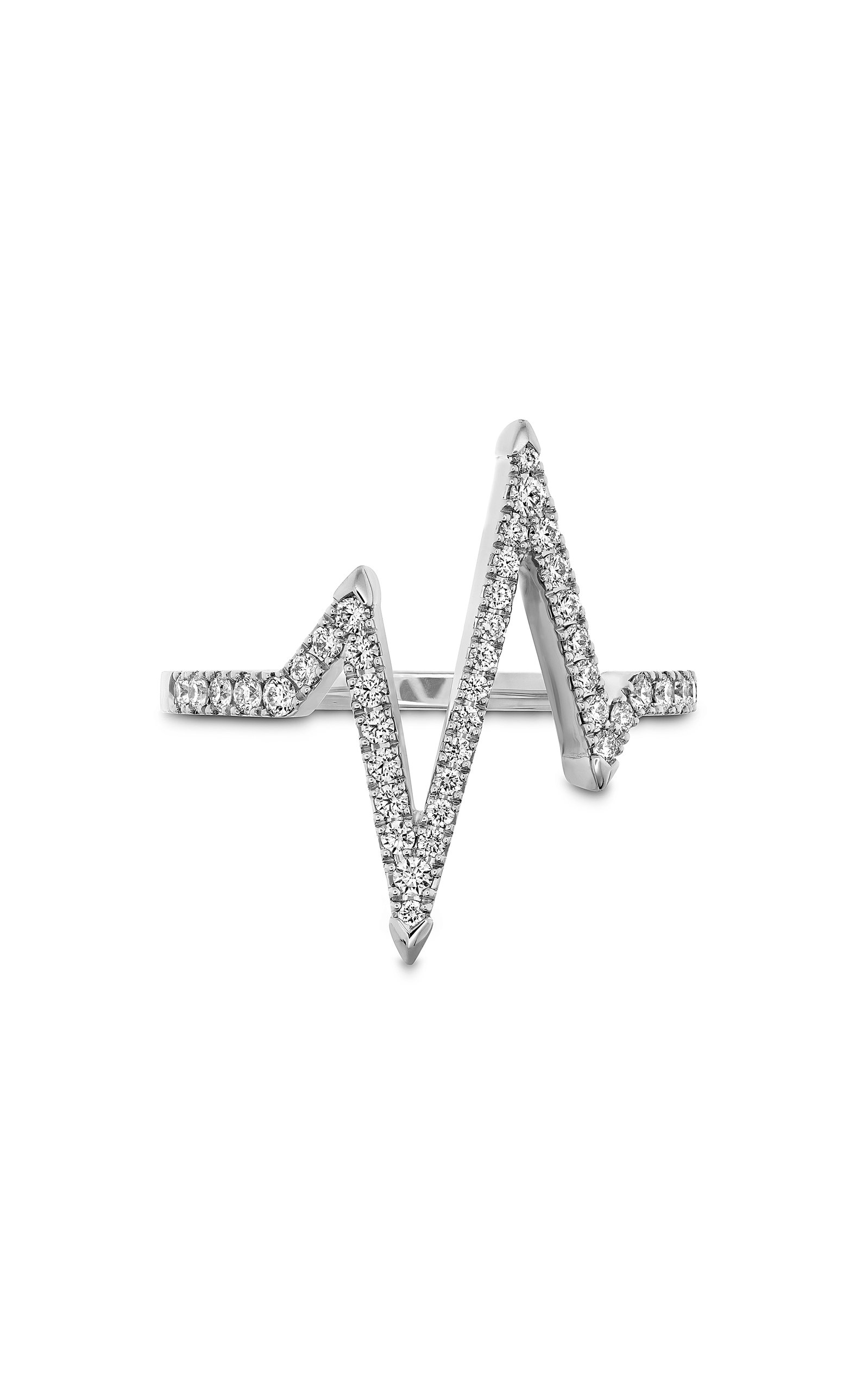 Hearts On Fire - Women's Love Code 18K White Gold Diamond Ring - White - Moda Operandi