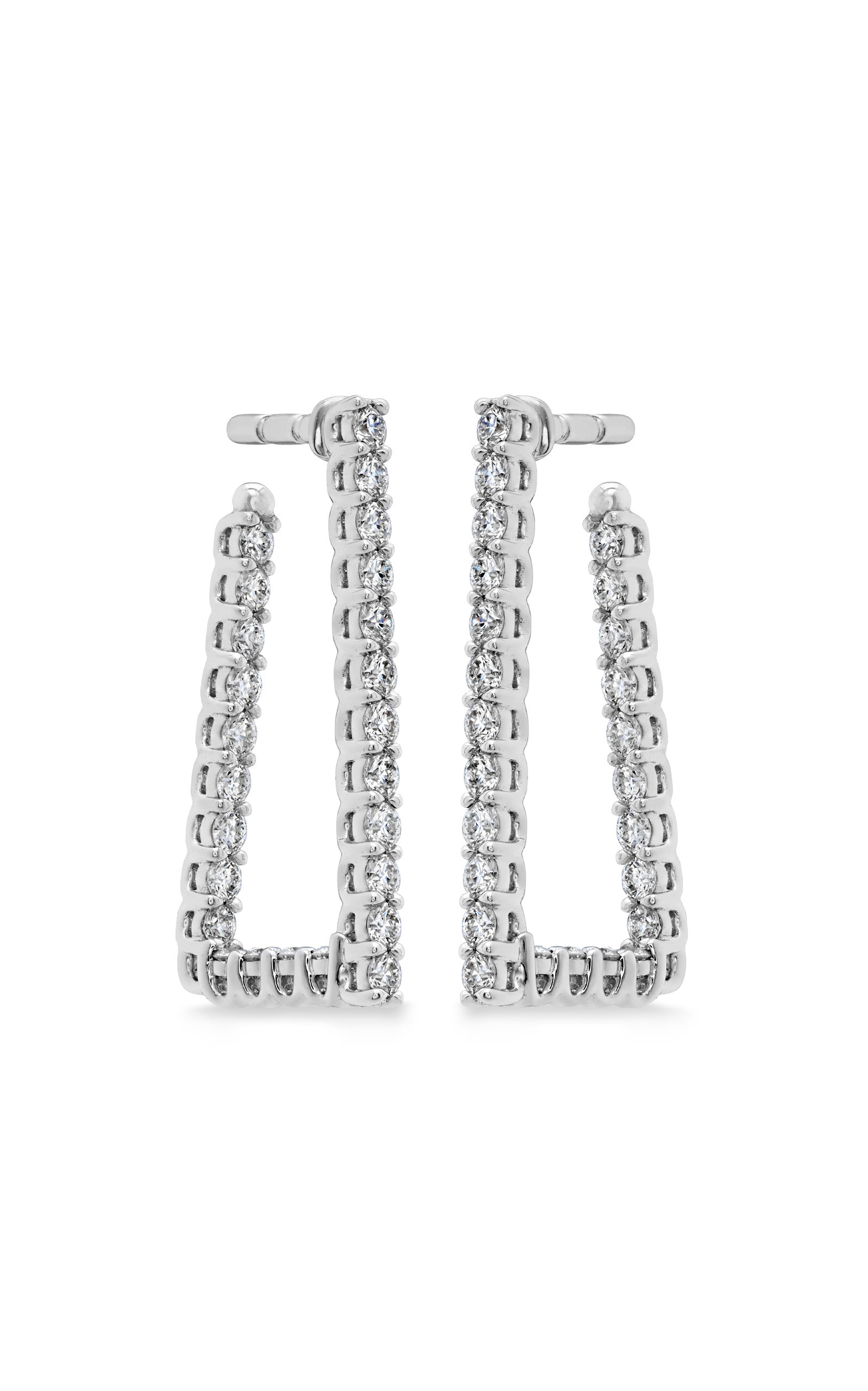 Hearts On Fire Women's Signature 18K White Gold Diamond Hoop Earrings