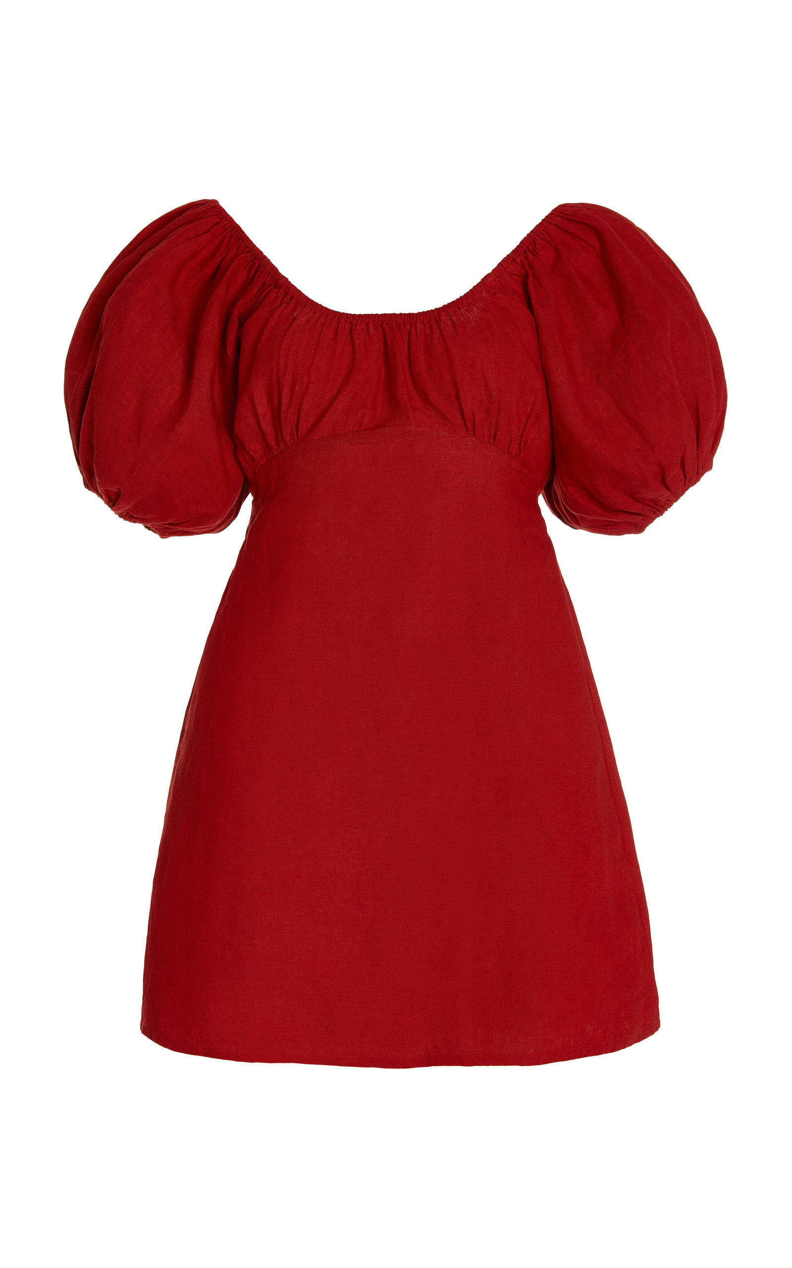 Posse Women's Exclusive Dove Linen Mini Dress In Red | ModeSens