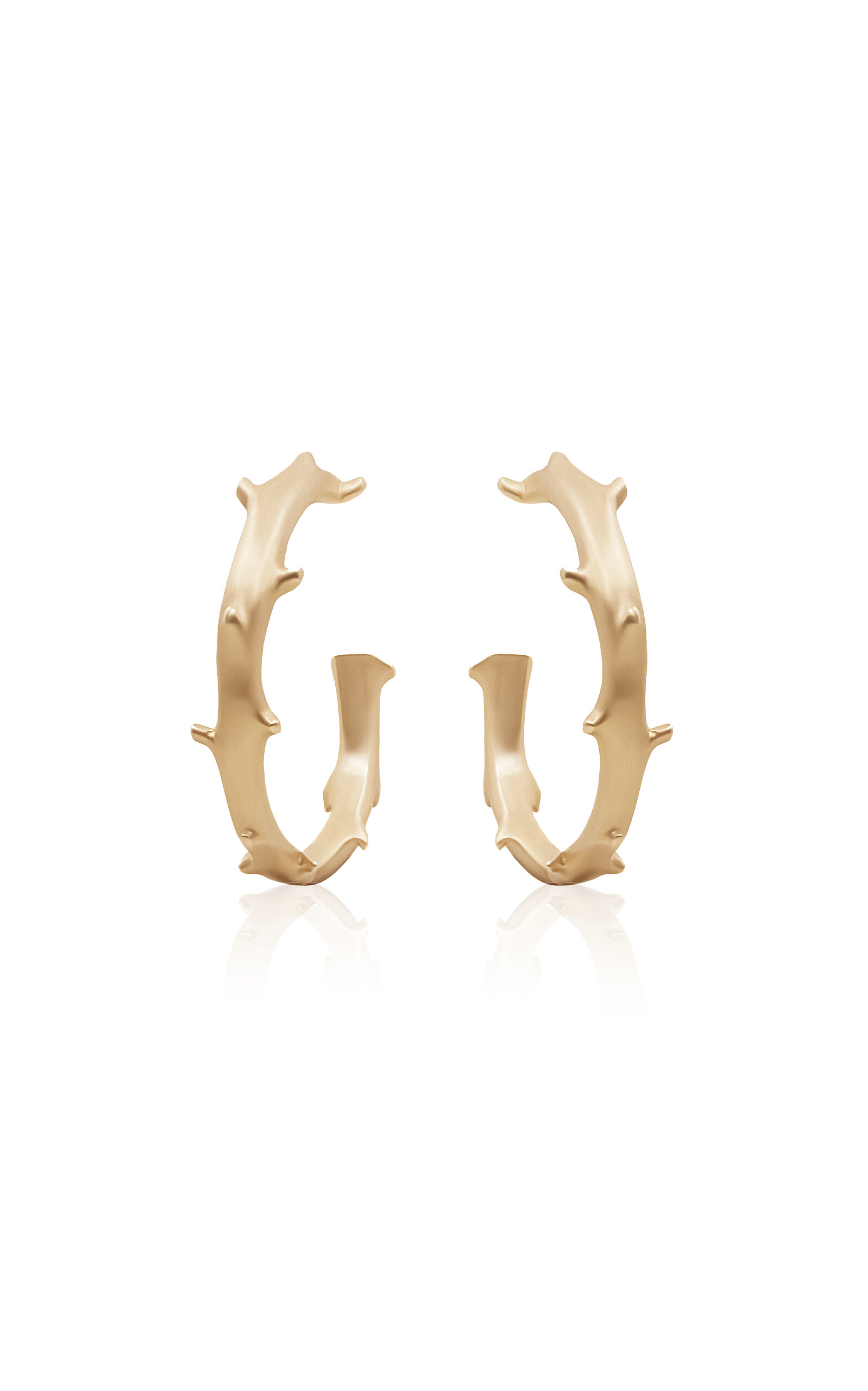 Spina Macro 14K Yellow Gold Hoop Earrings