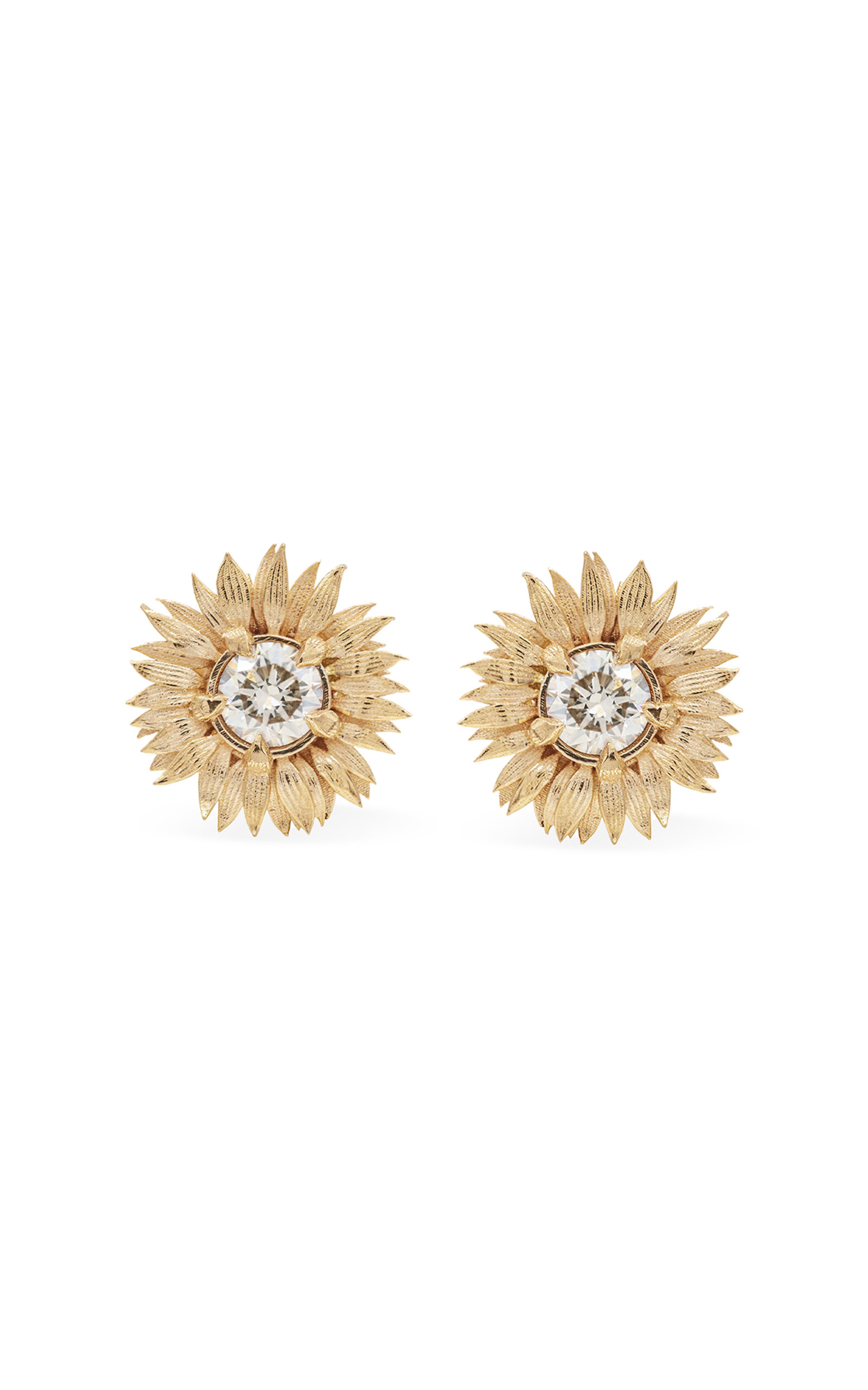 Helios 14K Yellow Gold Diamond Earrings