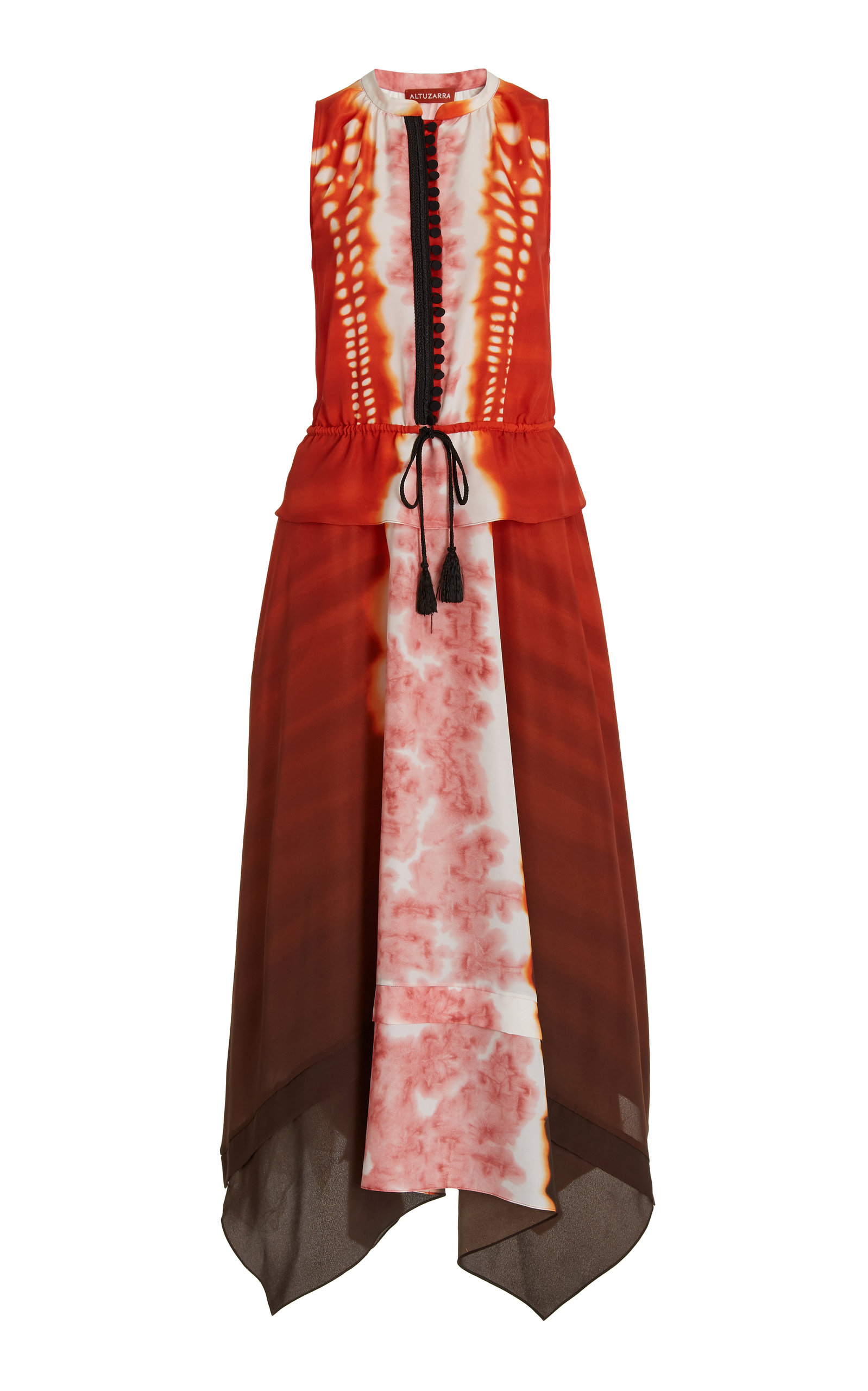 Altuzarra - Women's Penelope Shibori Printed Maxi Dress - Red - Moda Operandi
