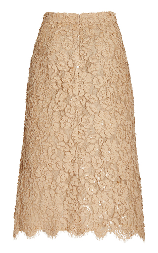 Floral Lace Cotton-Blend Midi Skirt展示图
