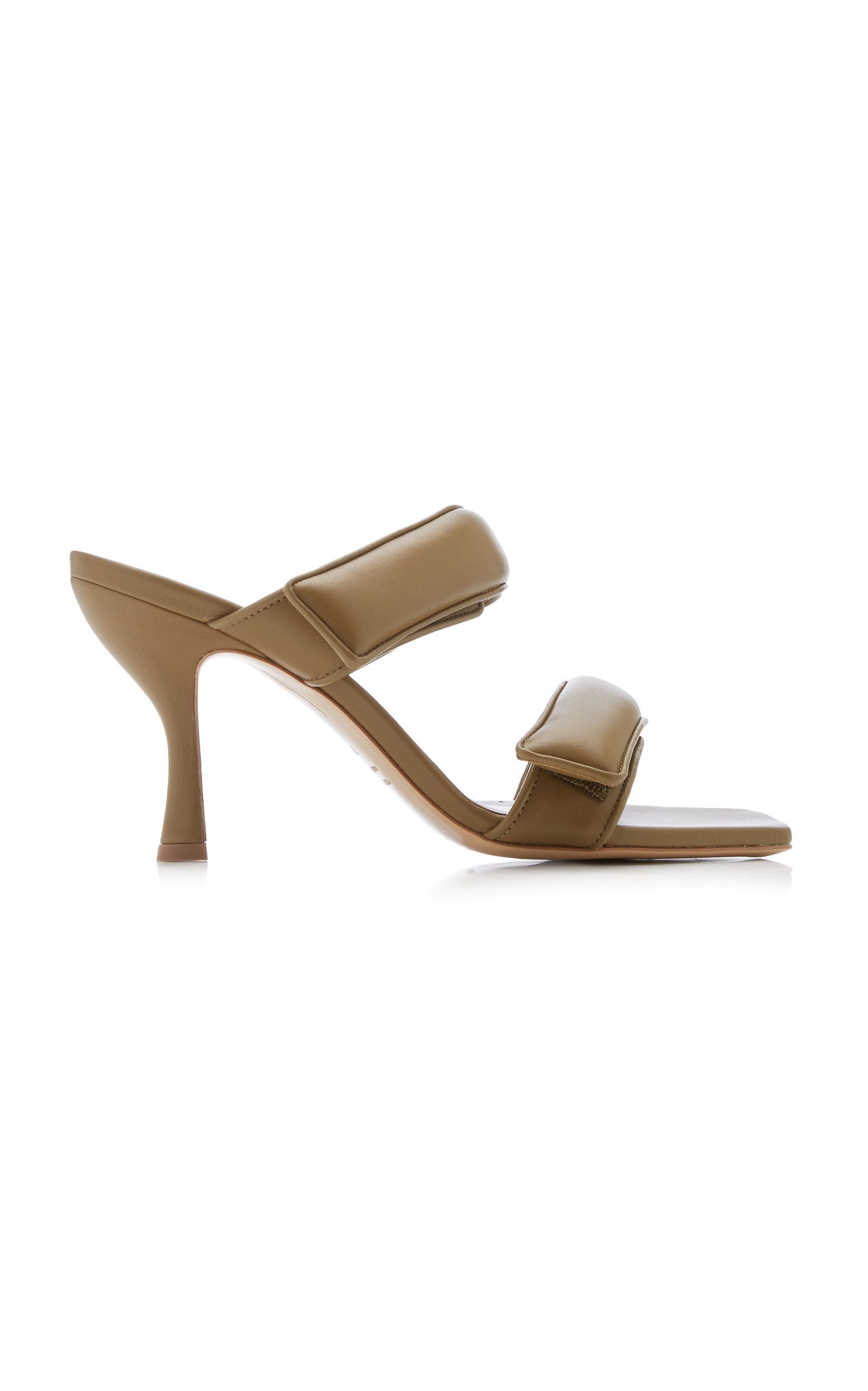 puffy leather sandals