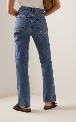 The Martin Pintucked Rigid High-Rise Straight-Leg Jeans展示图