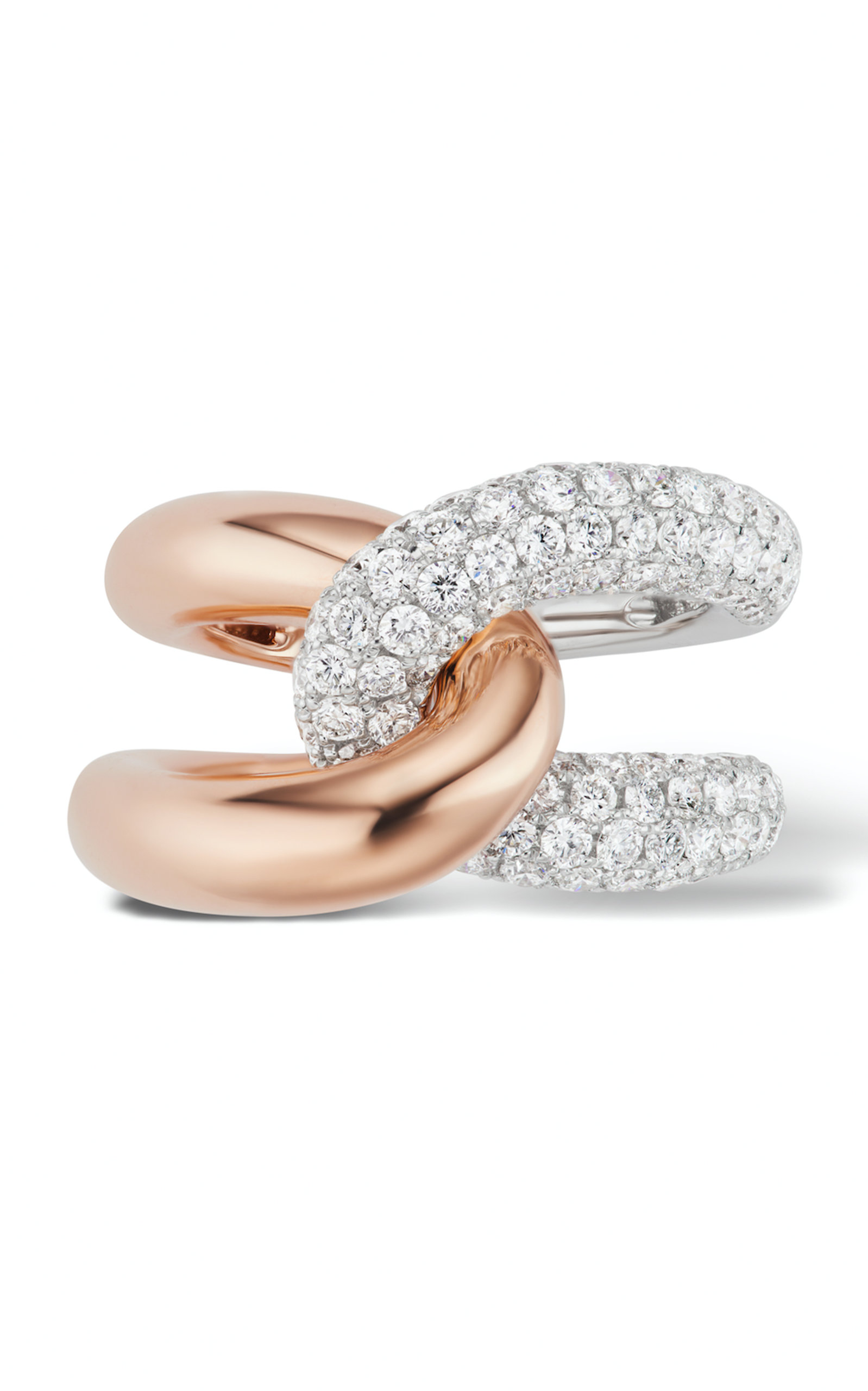 Gemella Jewels Women's Intertwin 18K Rose and White Gold Diamond Ring