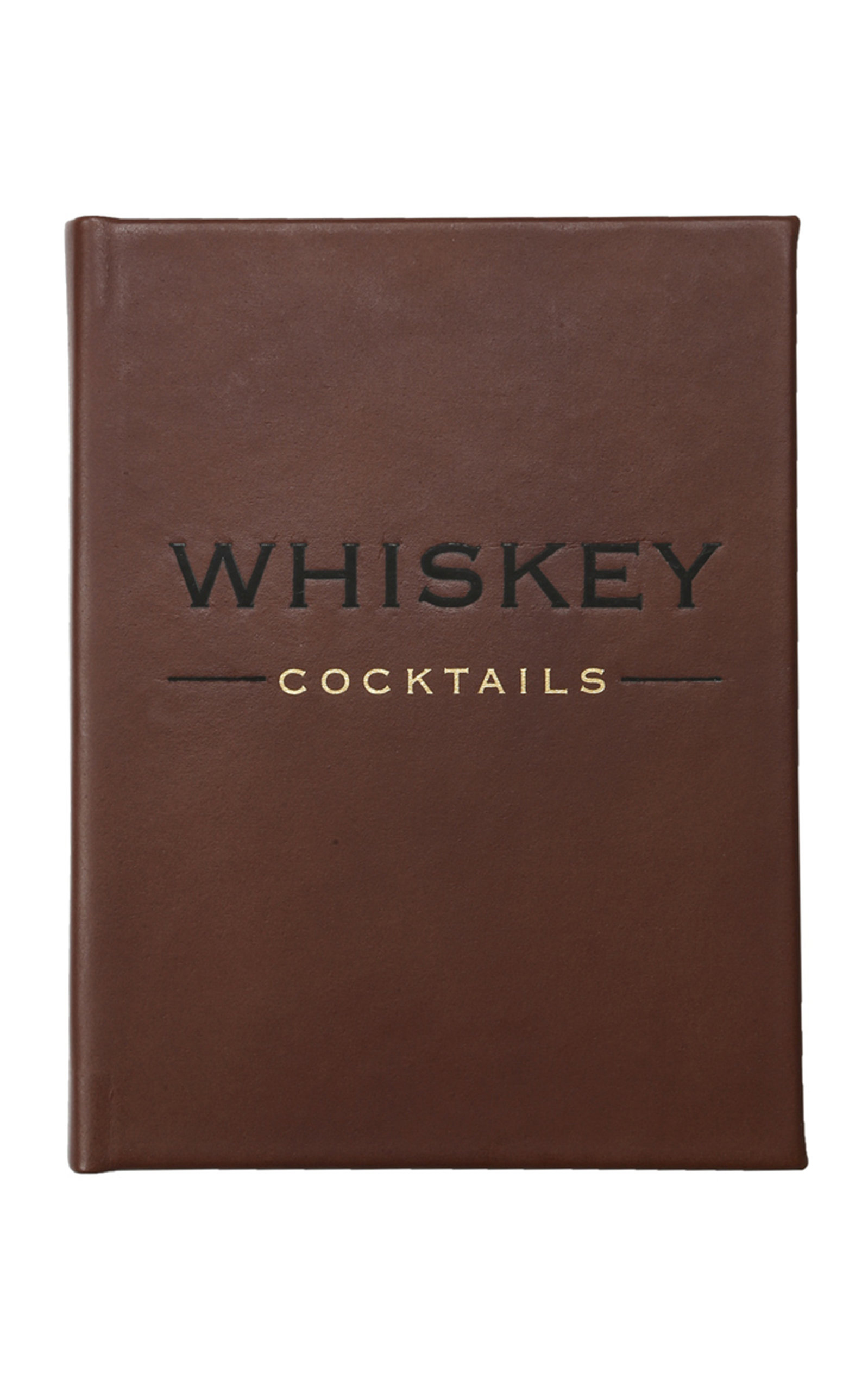 Shop Graphic Image Whiskey Cocktails Leather Hardcover Book In Brown