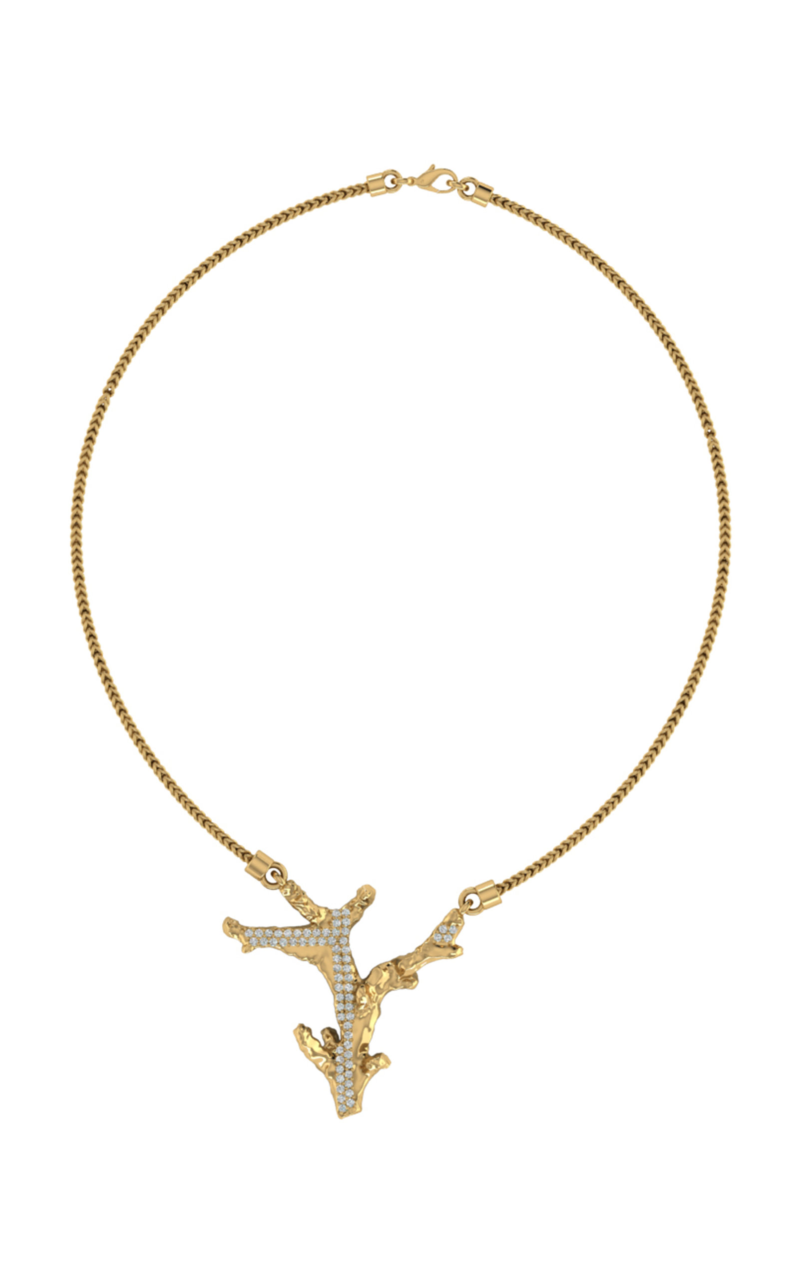 Dorian Webb - Women's 18K Yellow Gold Coral Cross Pendant - Gold - Only At Moda Operandi