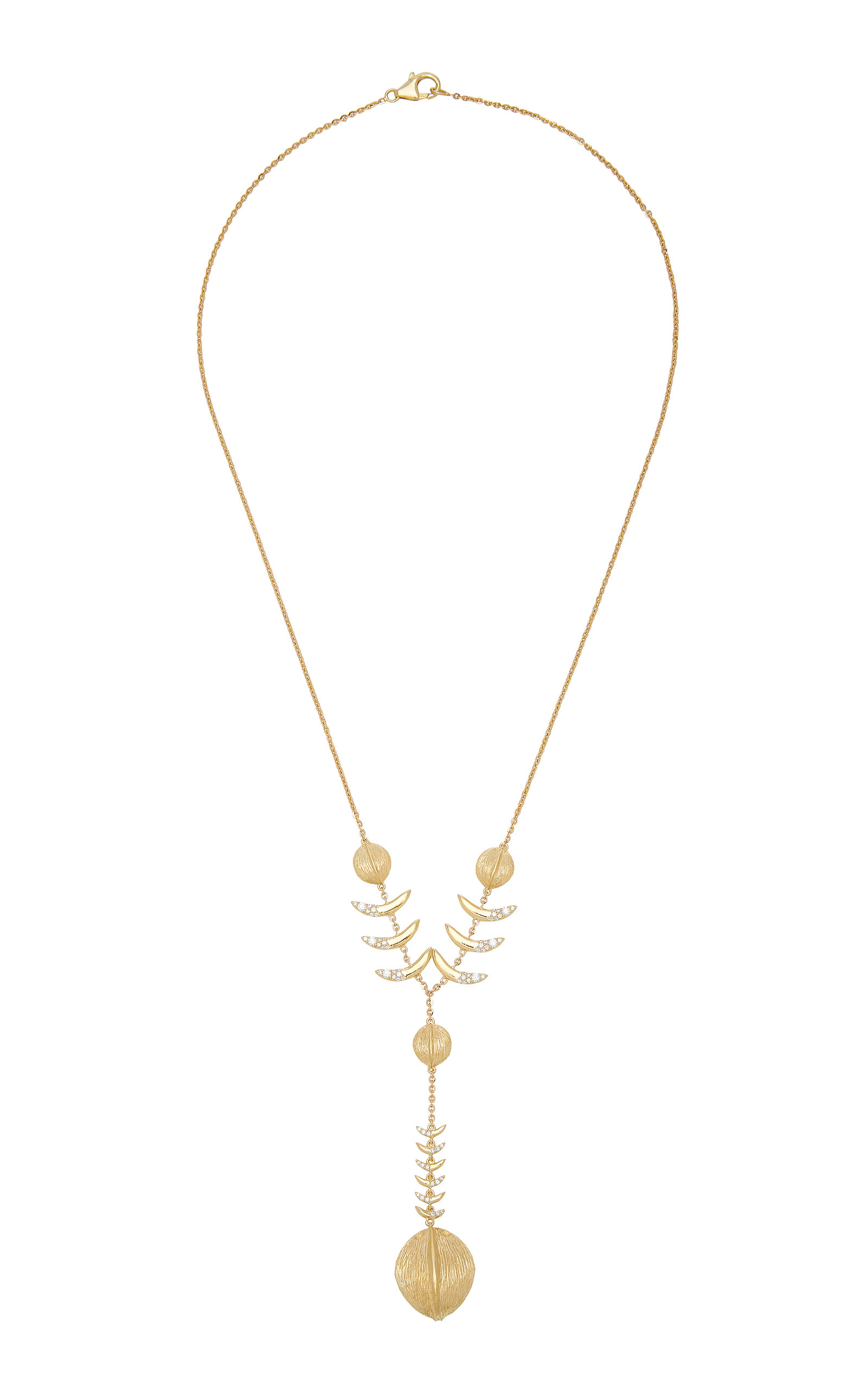 Jam+Rico - Women's 18K Yellow Gold  Tostones Lariat Necklace - Gold - Only At Moda Operandi