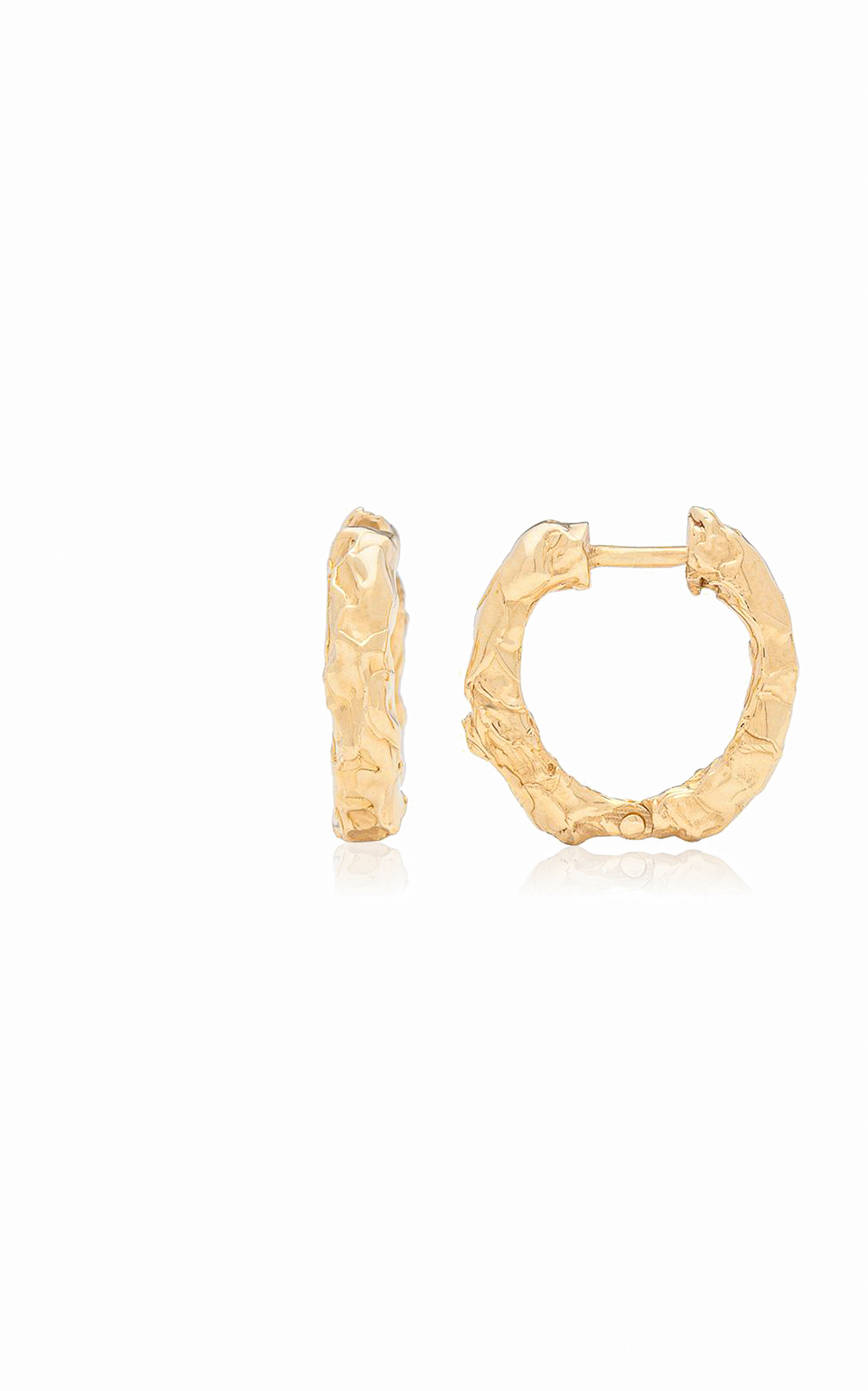 Fie Isolde Women's Alfa 14K Yellow Gold Hoop Earrings