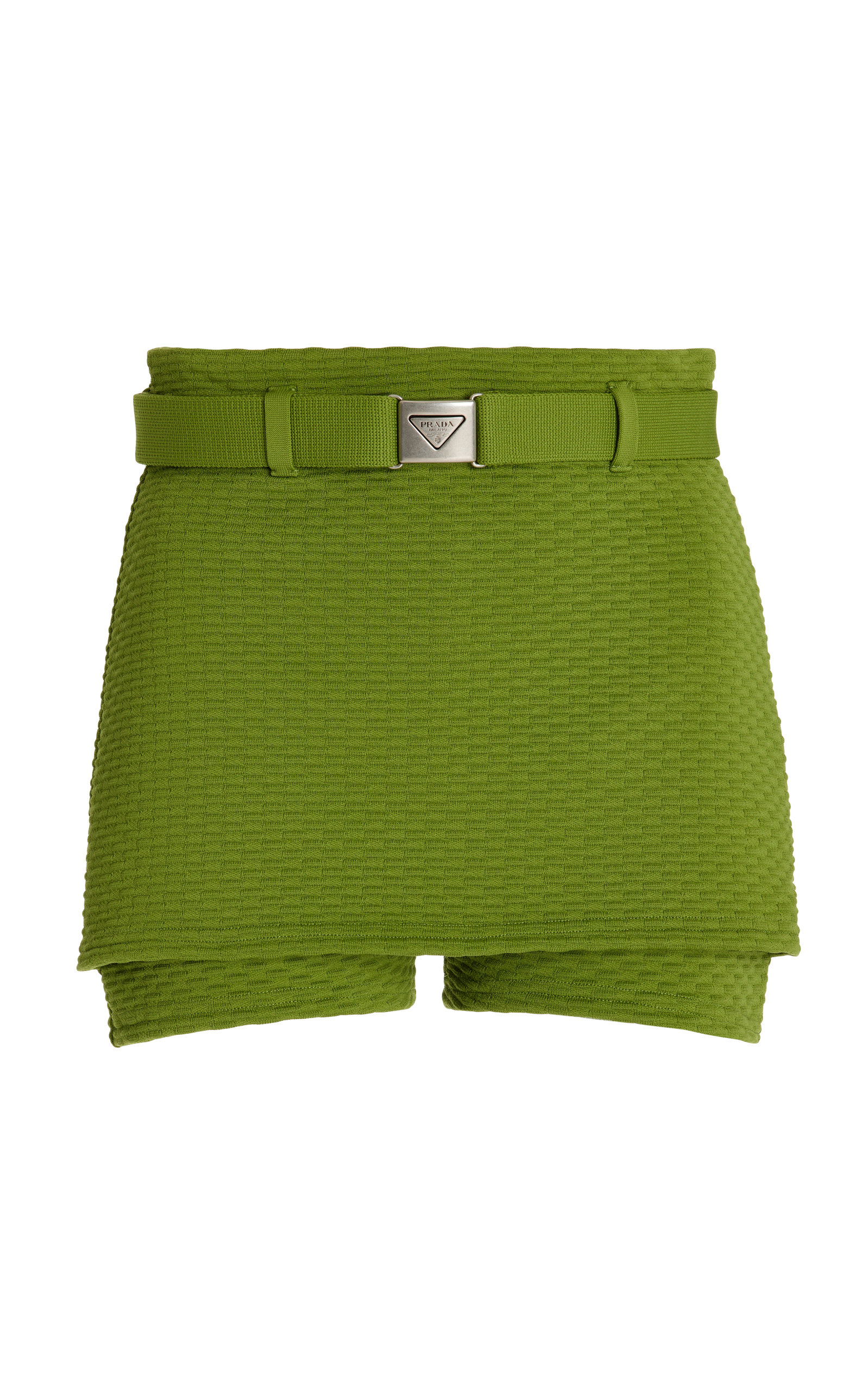Prada - Women's Jacquard Mini Shorts - Green - IT 38 - Moda Operandi