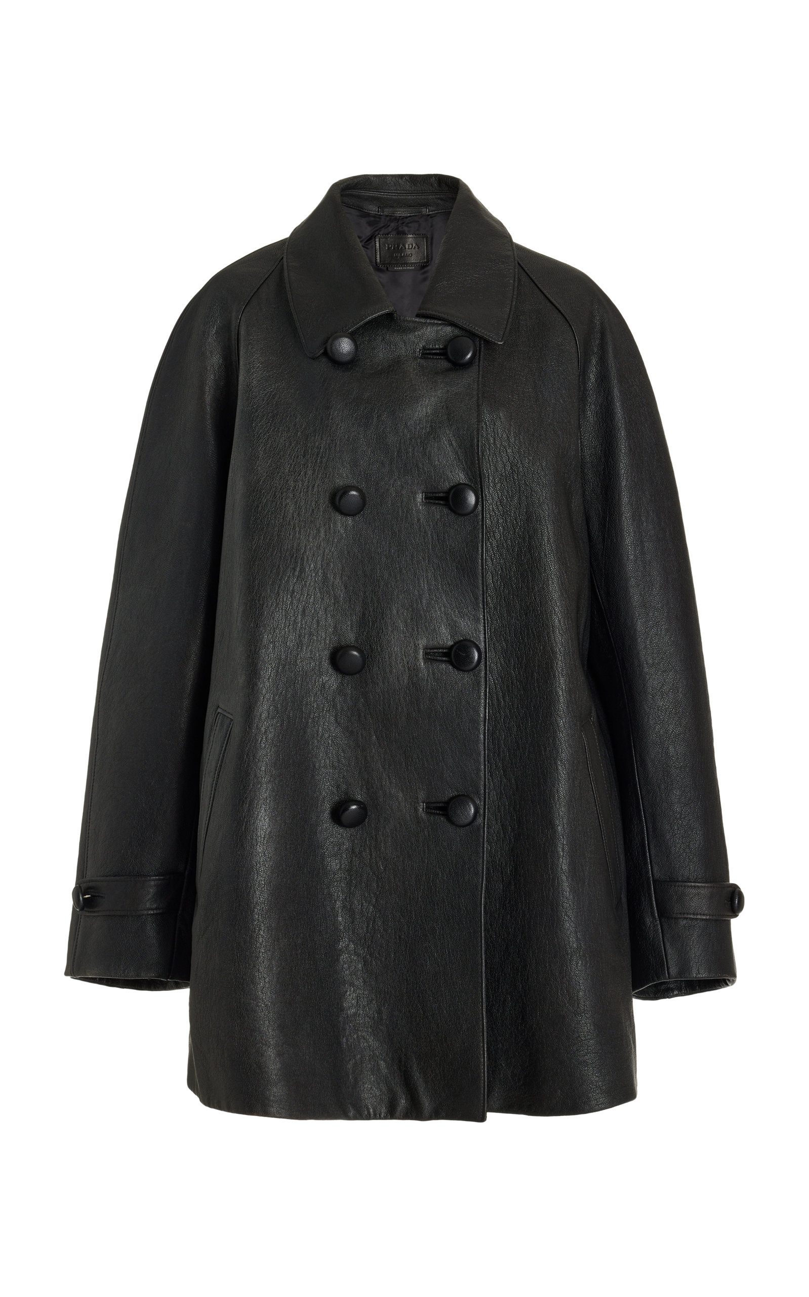 Prada Double-Breasted Leather Jacket