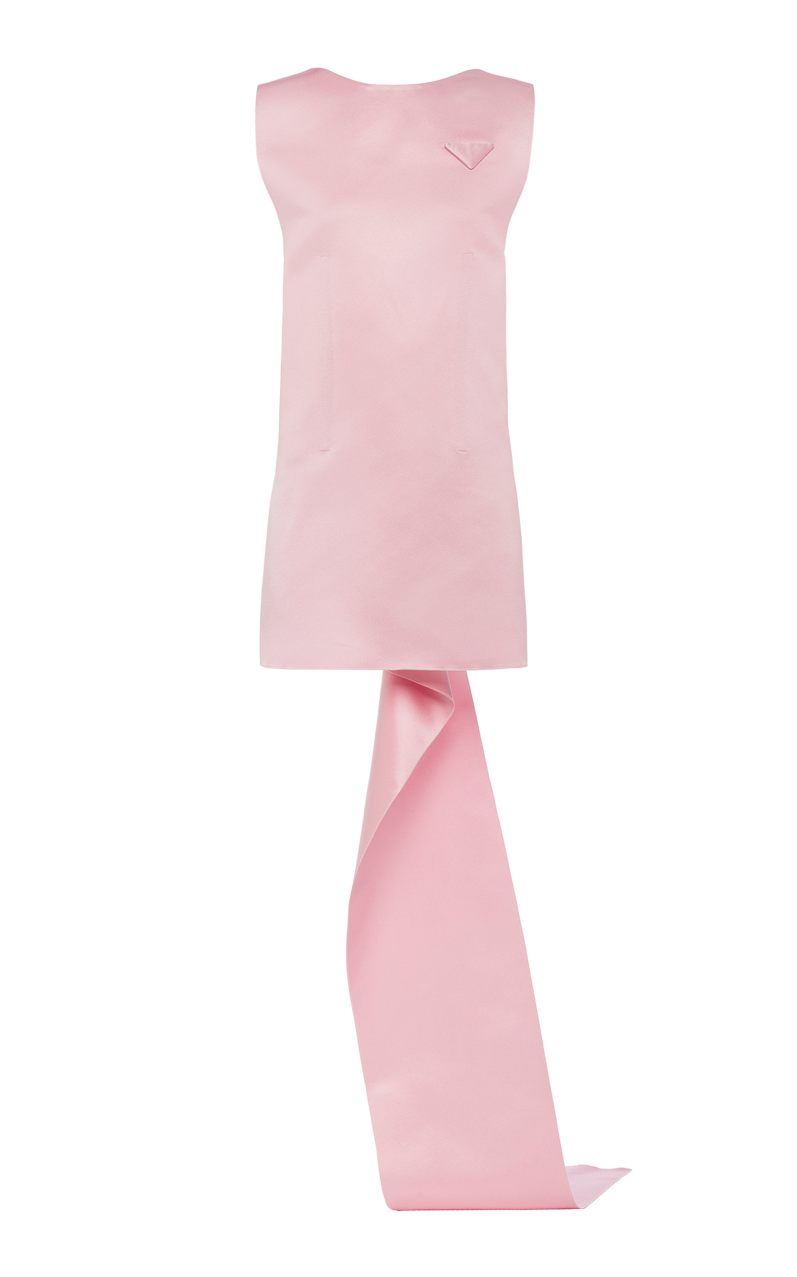 Prada - Women's Silk Satin Mini Dress - Pink - Moda Operandi
