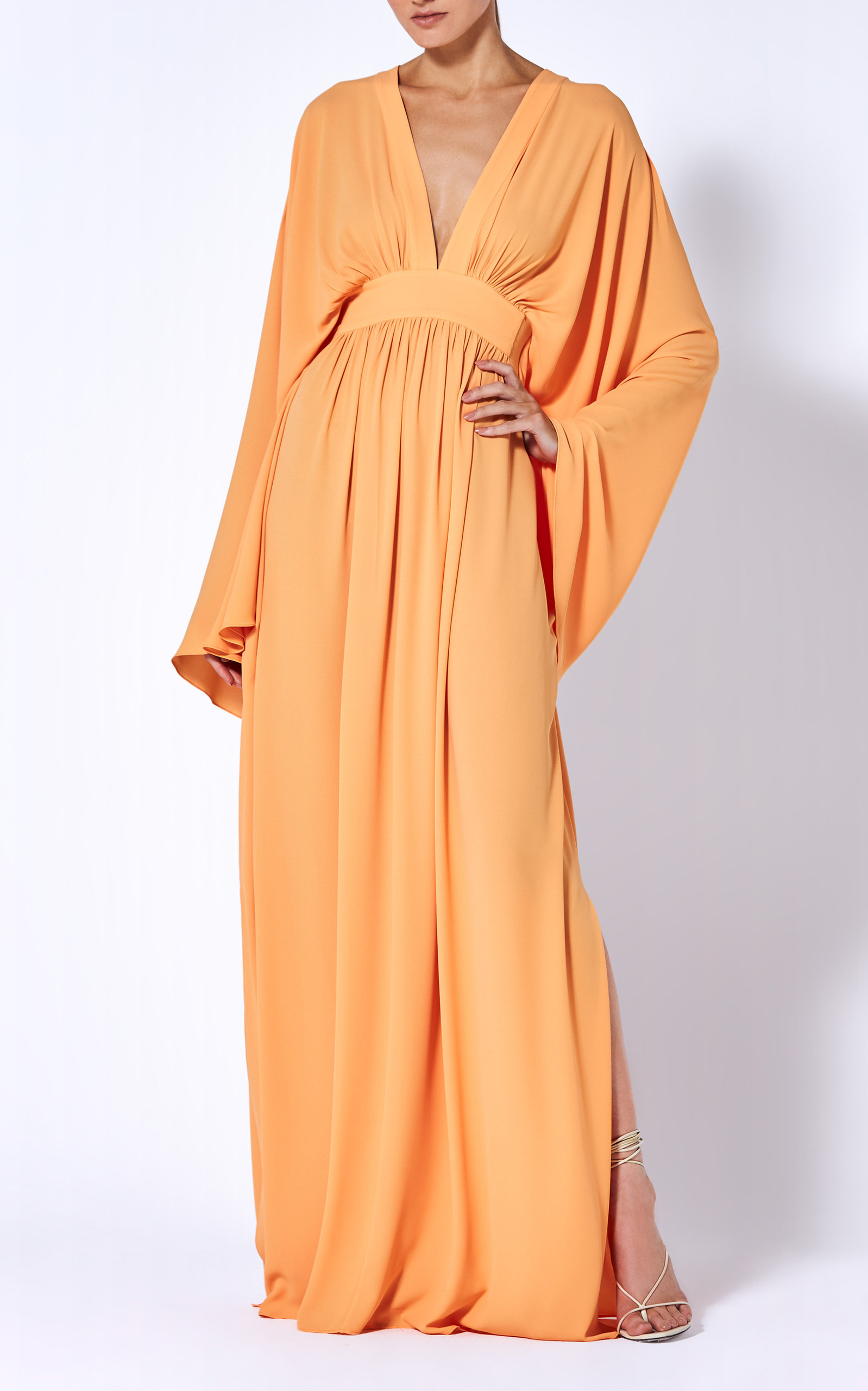 Alexis Lilla Draped Gown - Orange