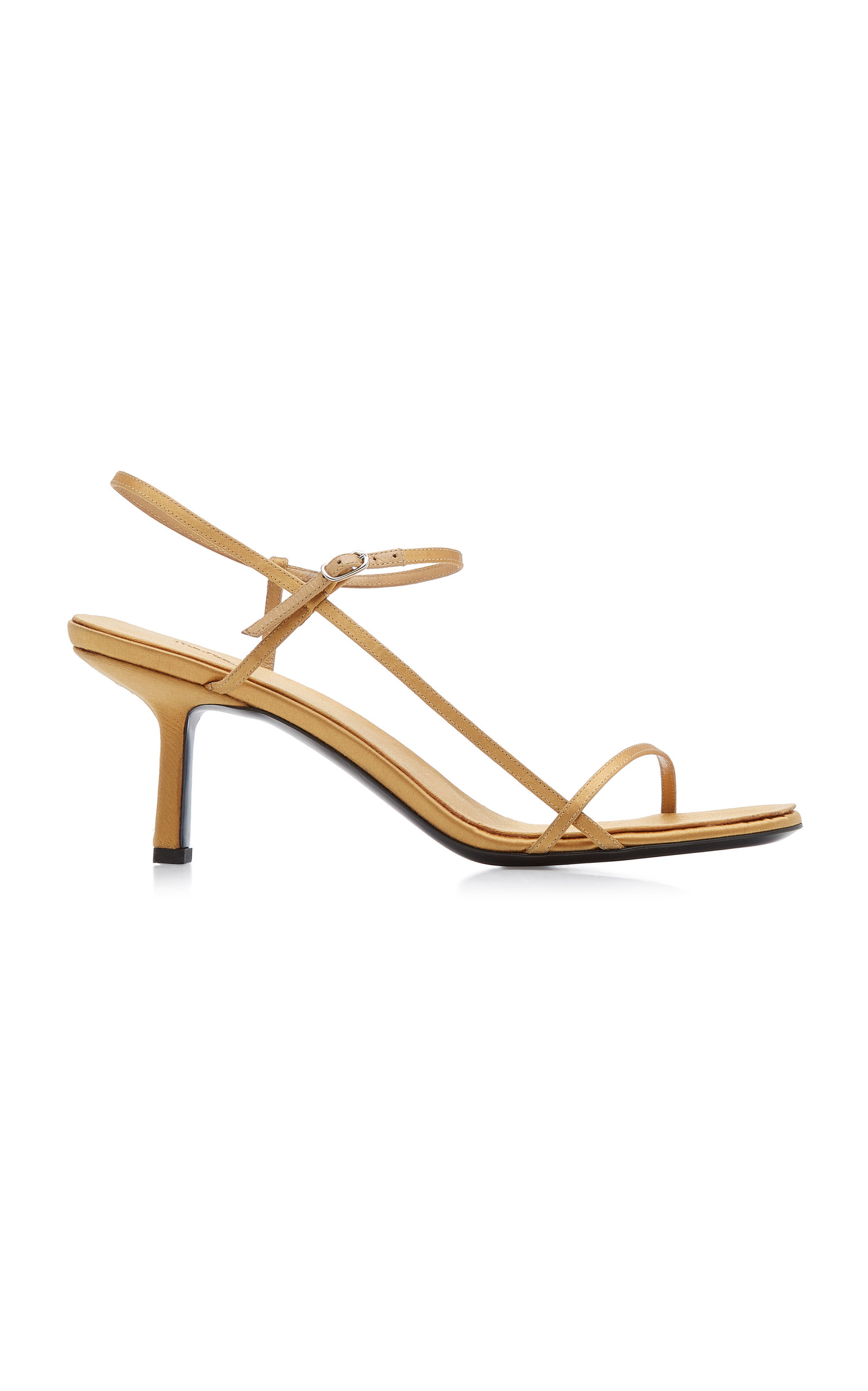 The Row Bare Satin Sandals In Gold