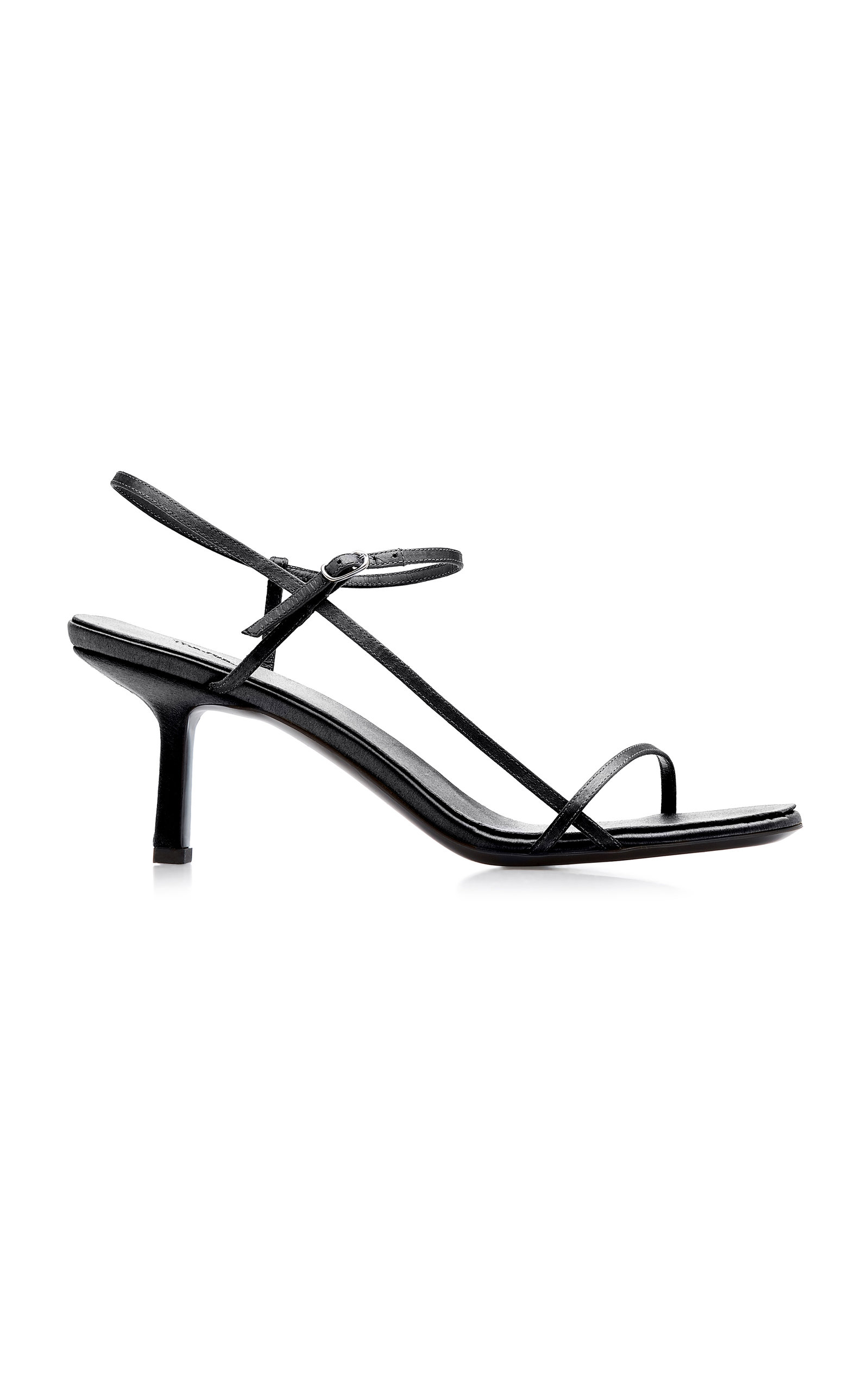 Shop The Row Bare Satin Sandals In Black