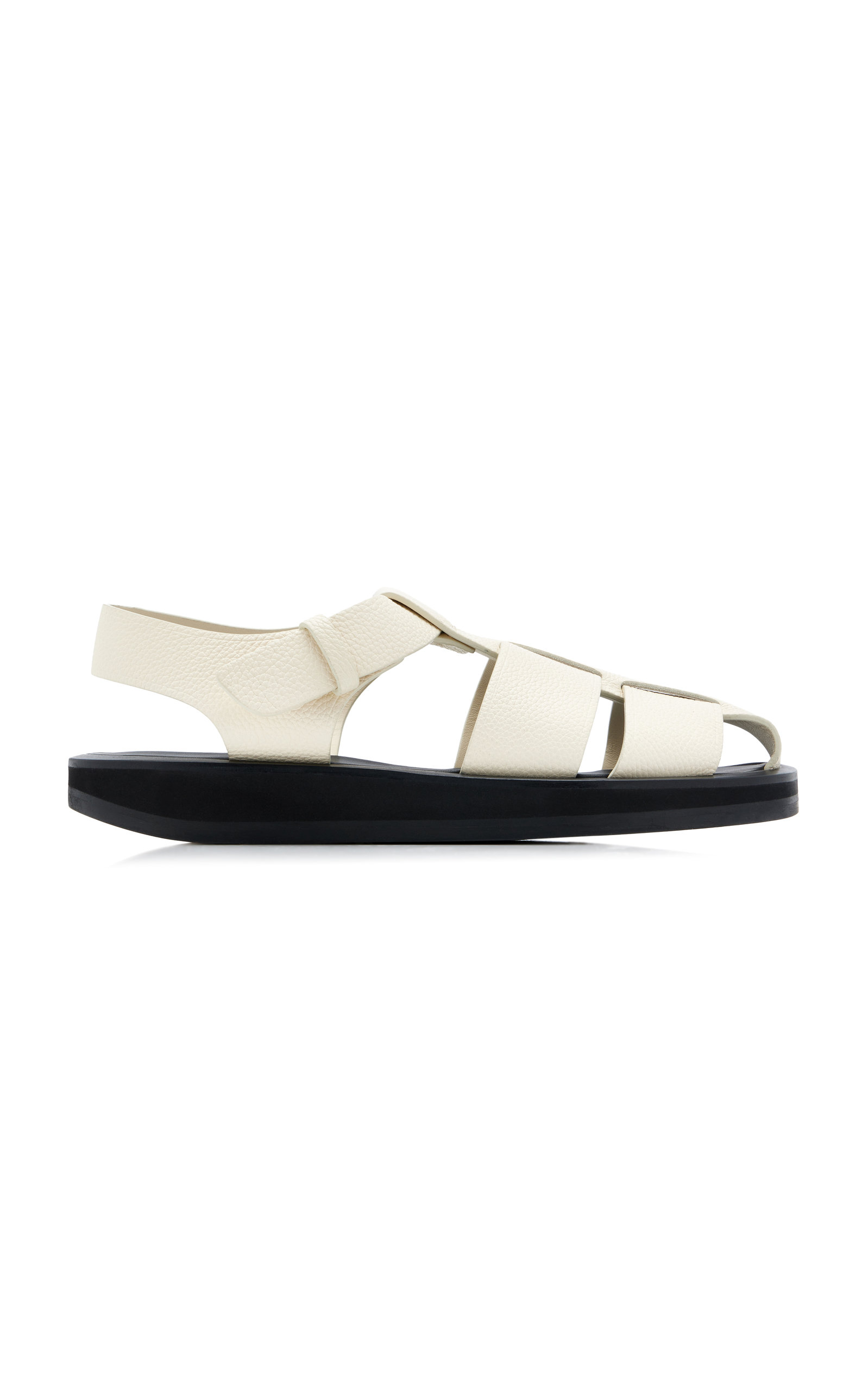 Shop The Row Fisherman Leather Sandals In White