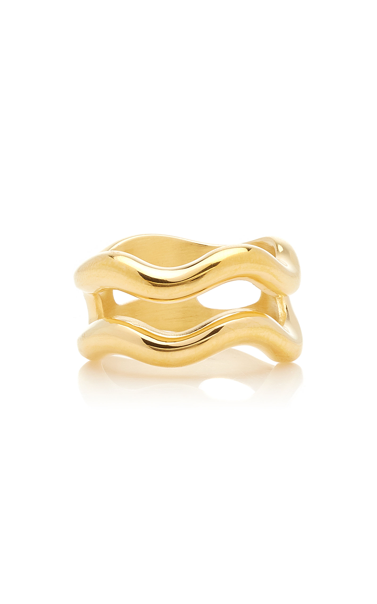 Louis Abel Women's Aurea Polished Gold Vermeil Twin Ring