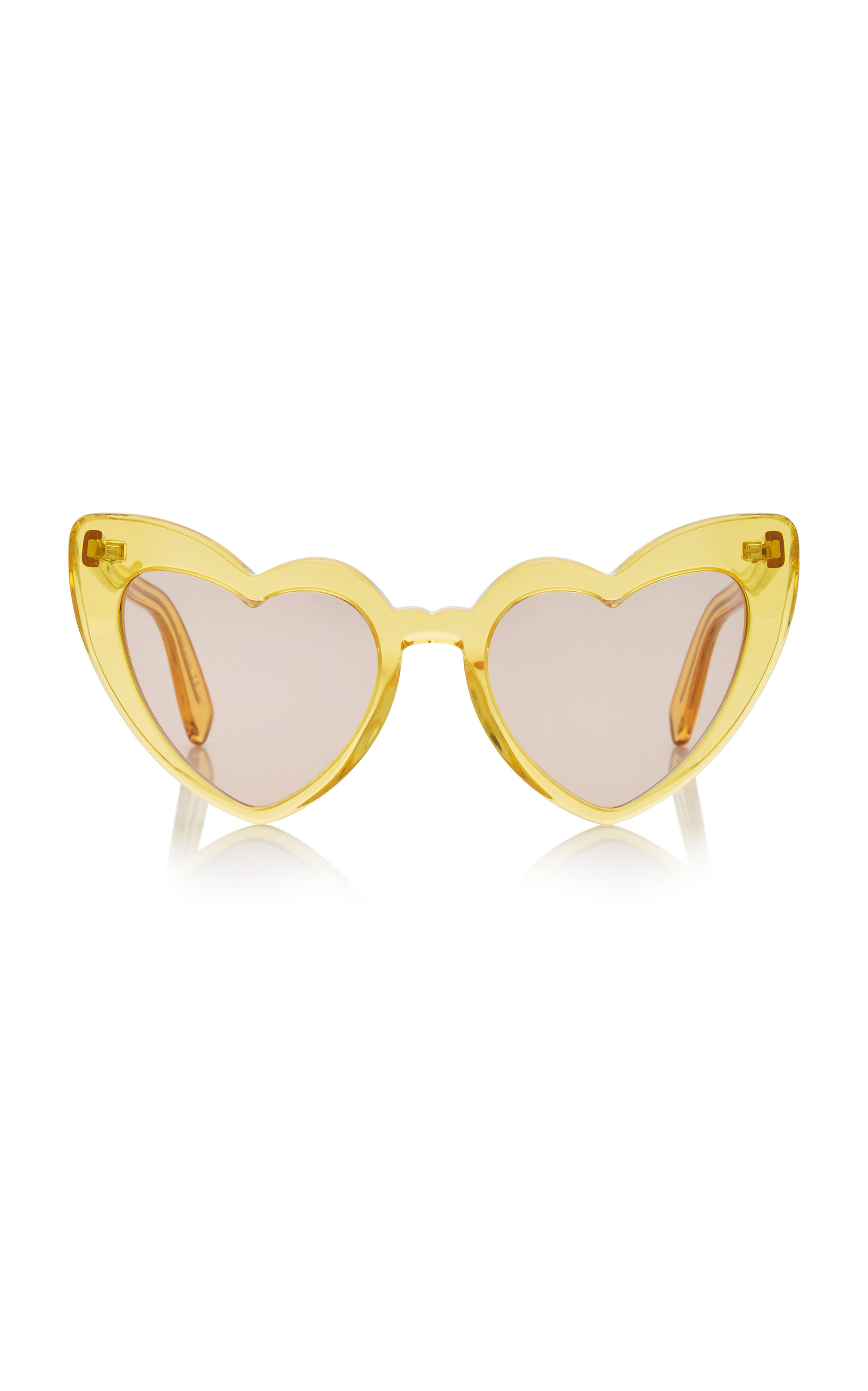 SAINT LAURENT WOMEN'S LOULOU HEART-SHAPED ACETATE SUNGLASSES