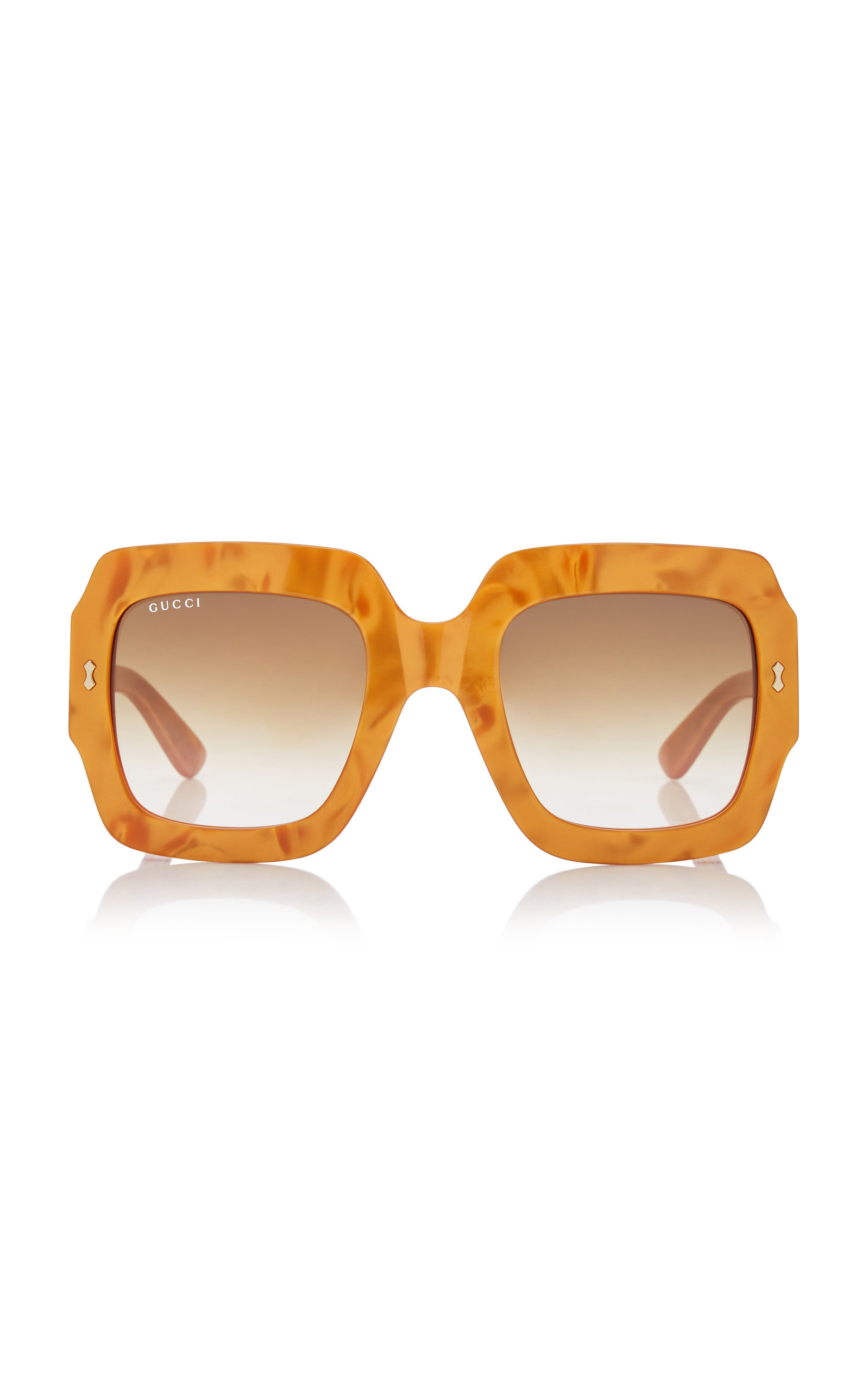 Gucci Oversized Yellow Lens Tortoiseshell Sunglasses Vintage Gucci Tortoiseshell and Gold Sunglasses - Raleigh  main image 2