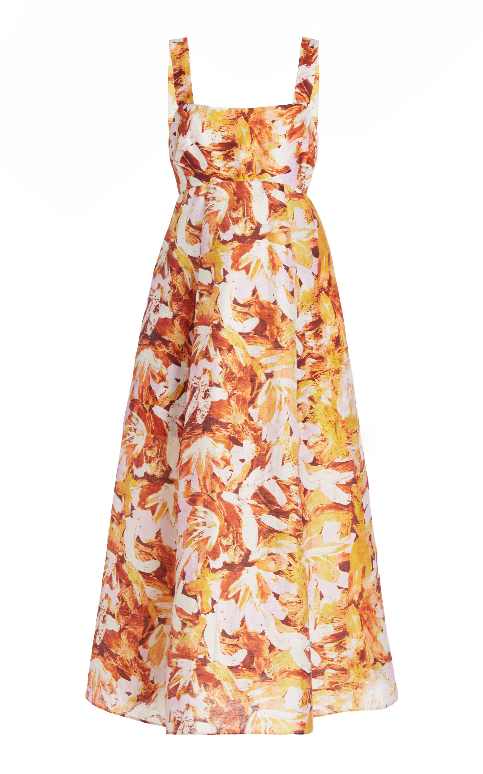 Acler - Women's Withington Printed Linen-Blend Midi Dress - Floral - US 2 - Moda Operandi