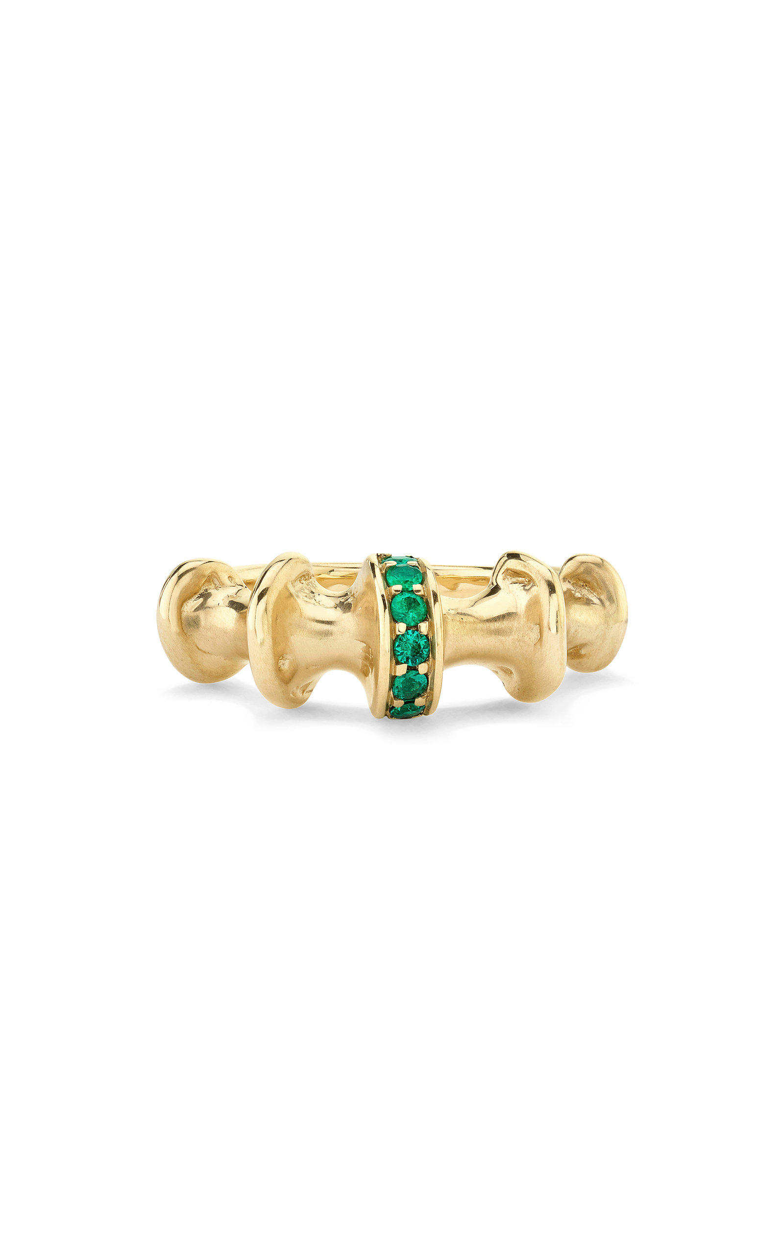 18K Yellow Gold Chrona I Emerald Ring
