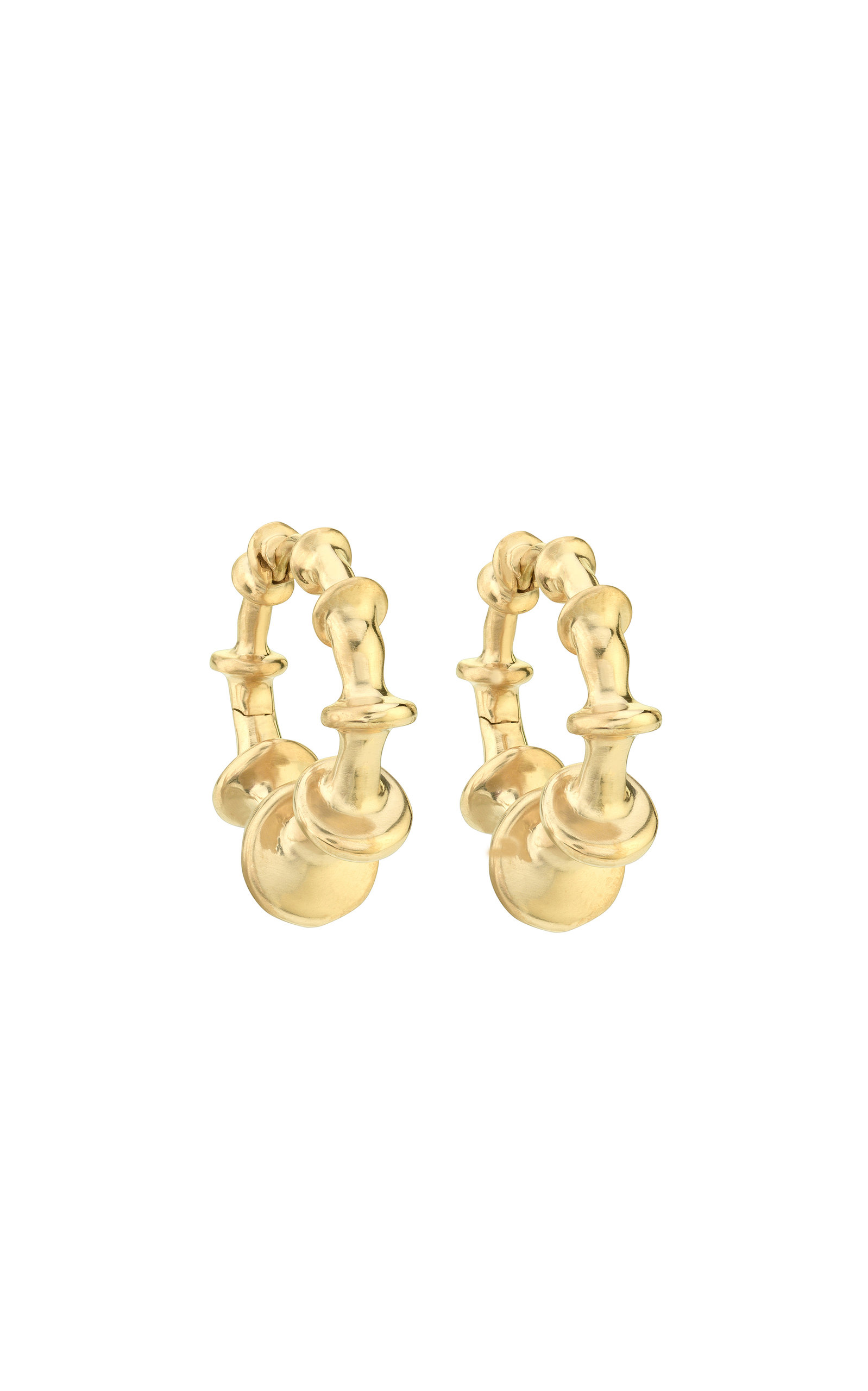 18K Yellow Gold Chrona Mini Hoop Earrings