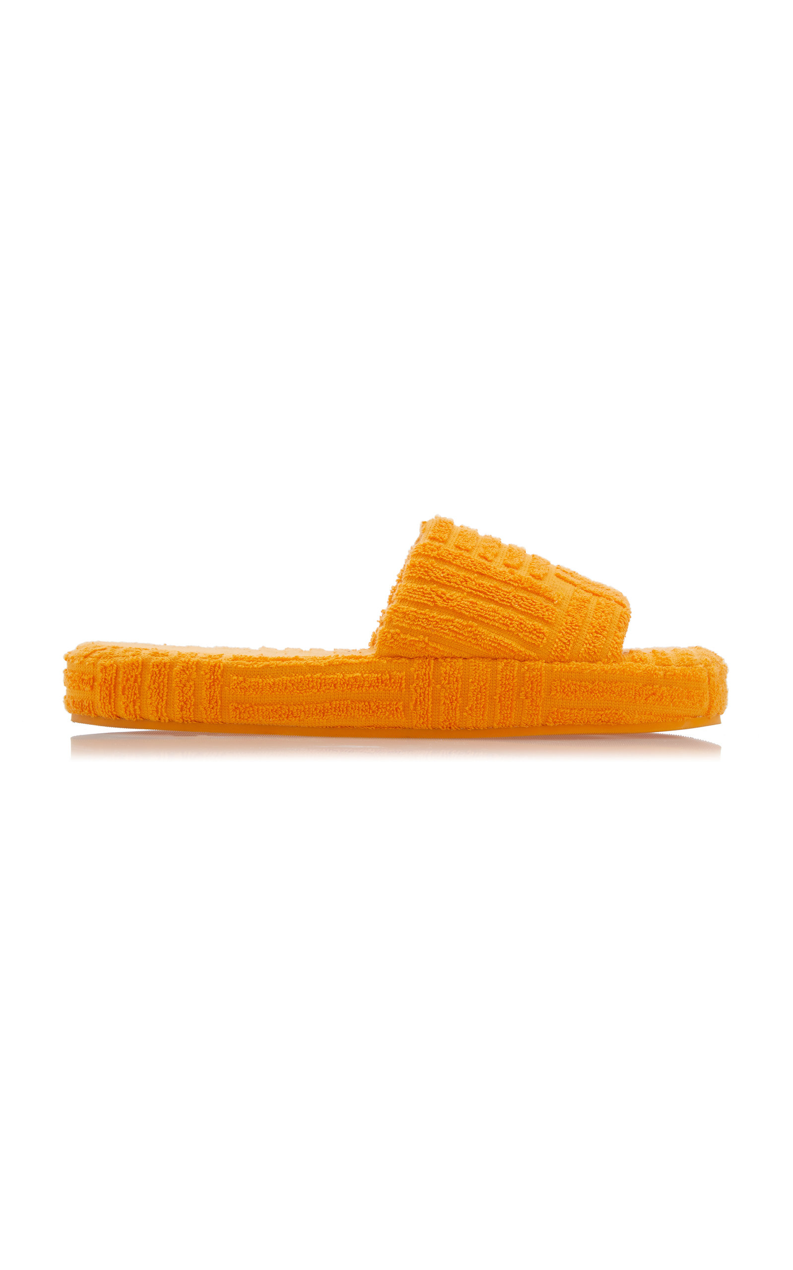 Shop Bottega Veneta Resort Terry Slide Sandals In Orange