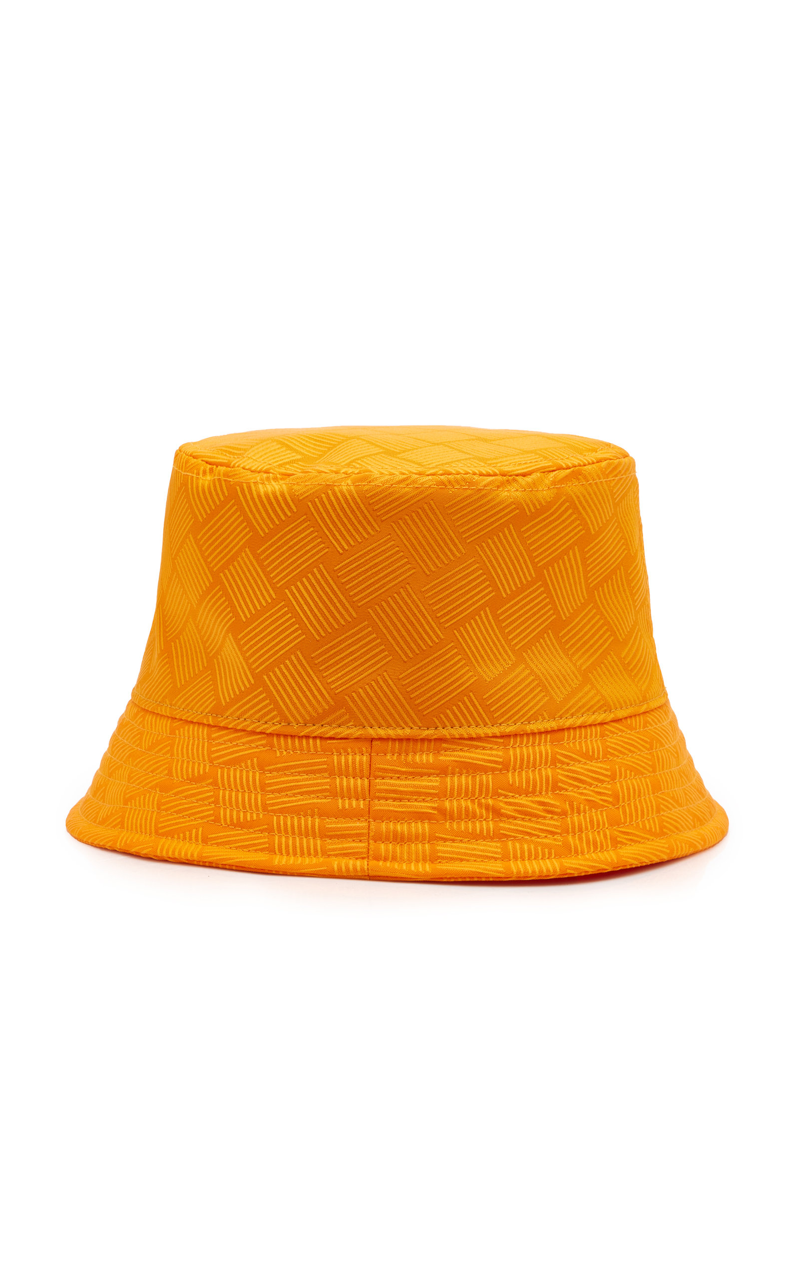 Shop Bottega Veneta Intrecciato Jacquard Nylon Hat In Orange