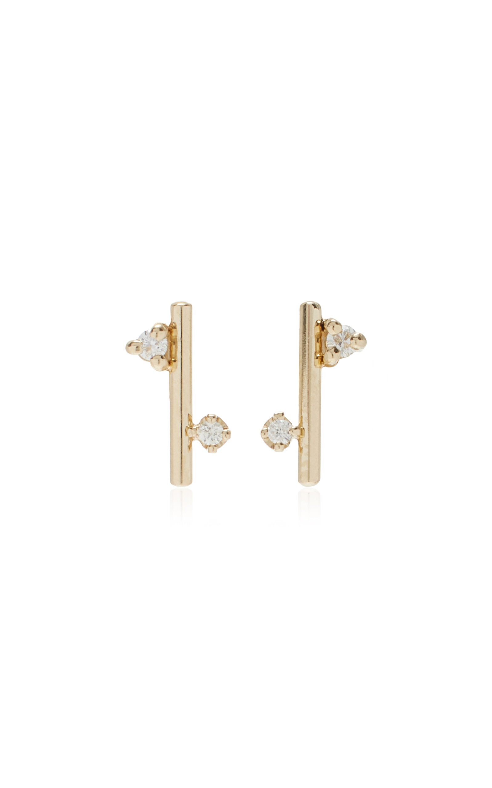 White/Space Andromeda 14K Yellow Gold Diamond Earrings