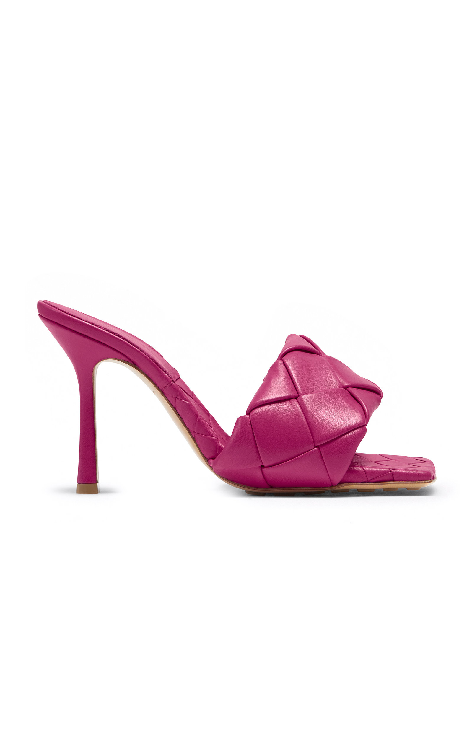 Bottega Veneta The Lido Intrecciato Leather Sandals In Pink