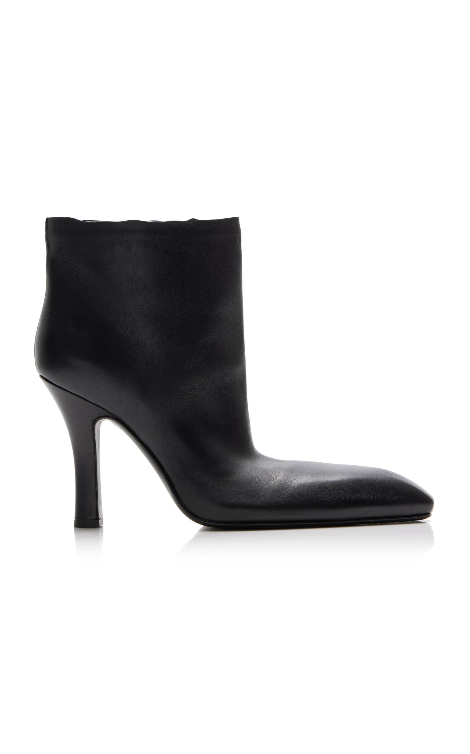 Balenciaga - Falkon Leather Ankle Boots - Black - IT 39 - Moda Operandi
