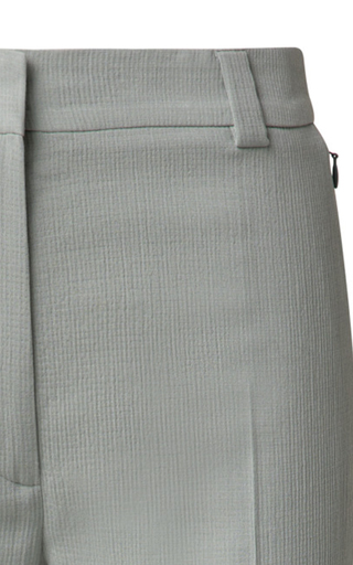 Maxima Cotton-Silk Cuffed Straight-Leg Pants展示图