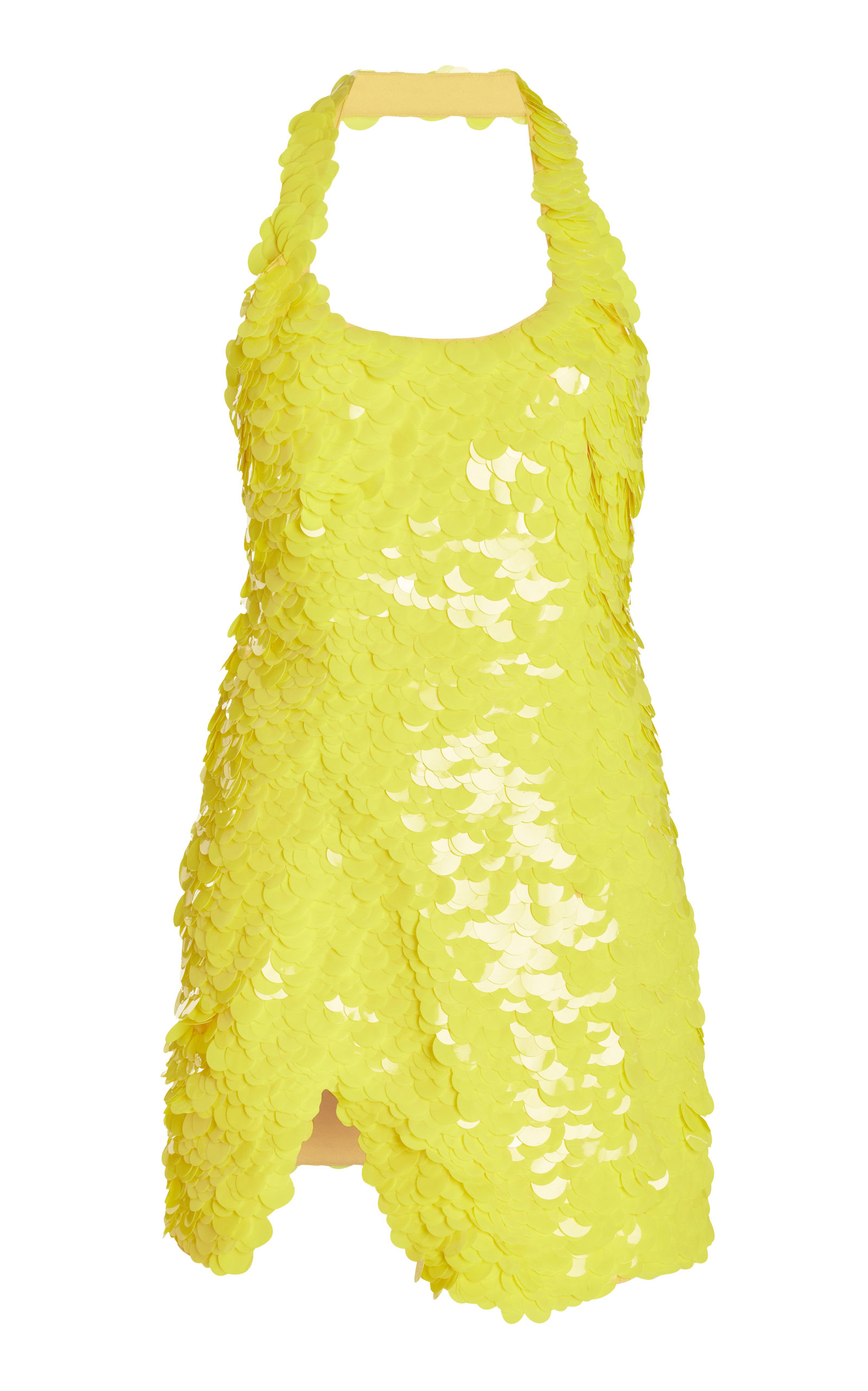 The Attico - Women's Allium Sequined Mini Dress - Yellow - Moda Operandi