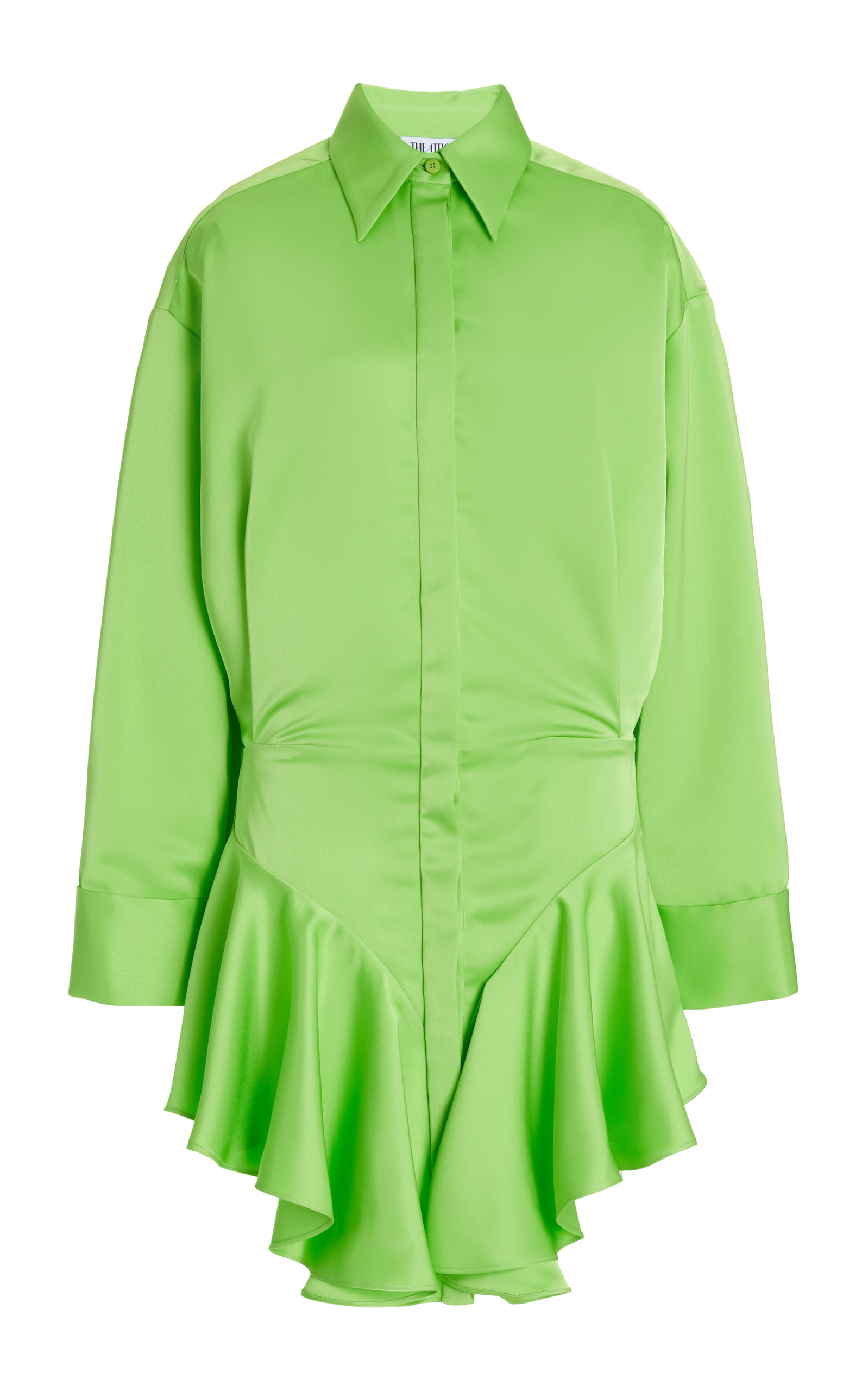 Attico Shirt Dress In Green